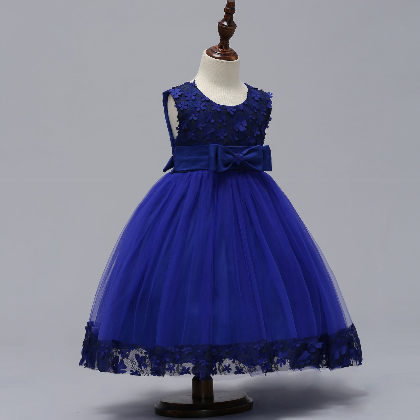 A-Line Mesh Flower Girl Dress – Cute Knee-Length Party Outfit for Kids
