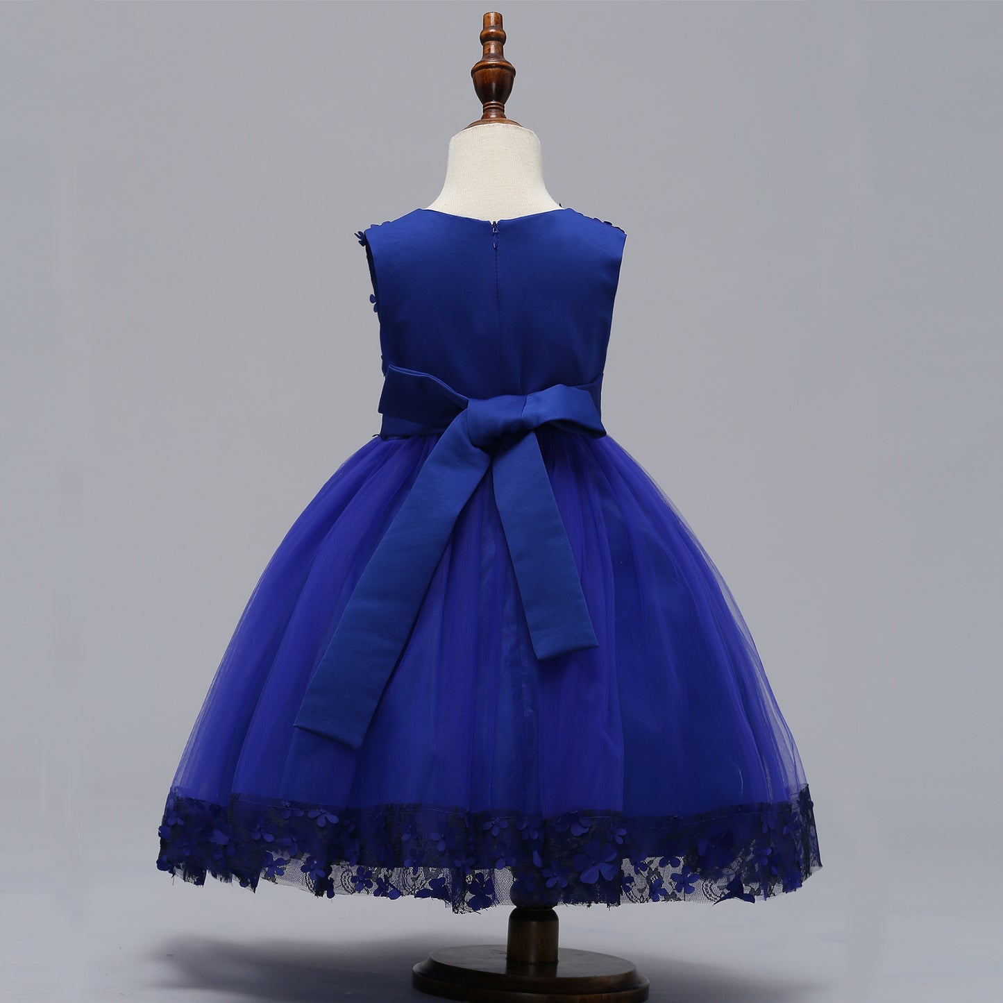 A-Line Mesh Flower Girl Dress – Cute Knee-Length Party Outfit for Kids