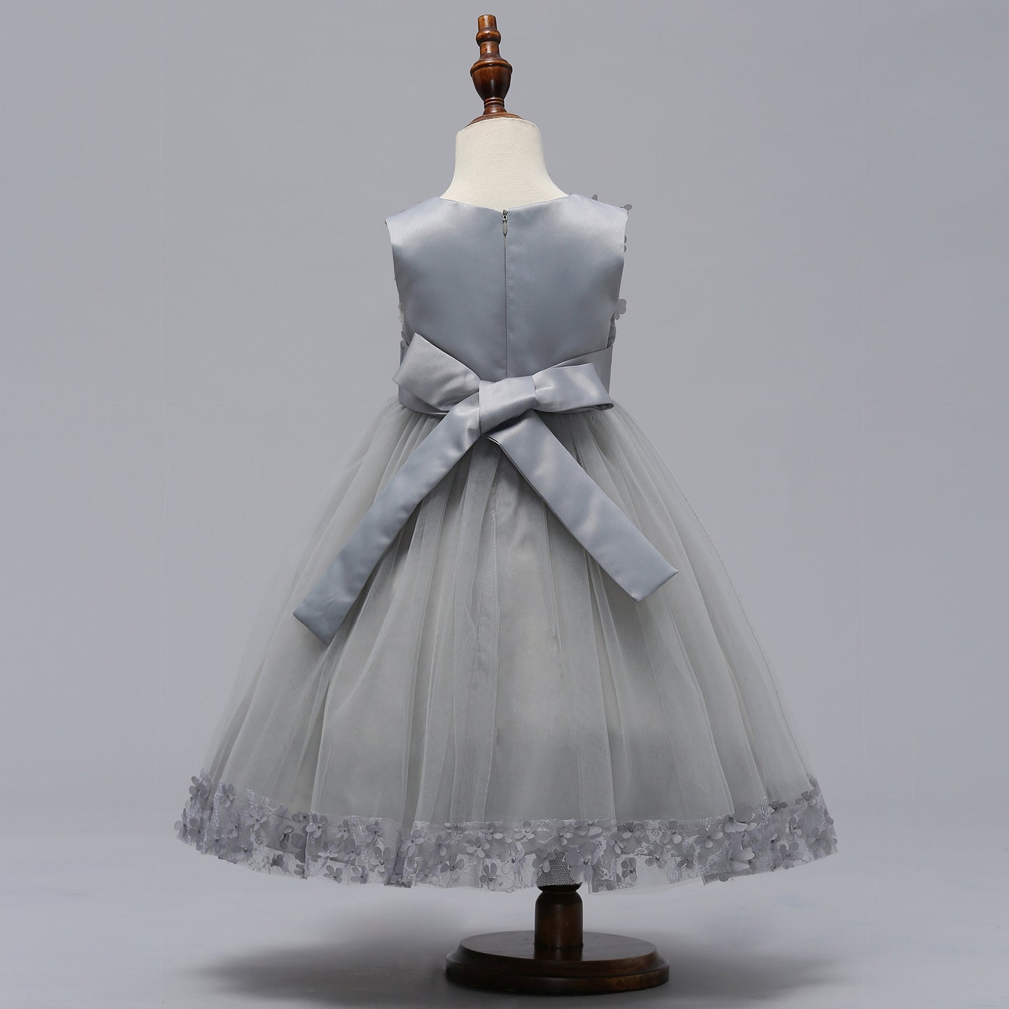A-Line Mesh Flower Girl Dress – Cute Knee-Length Party Outfit for Kids
