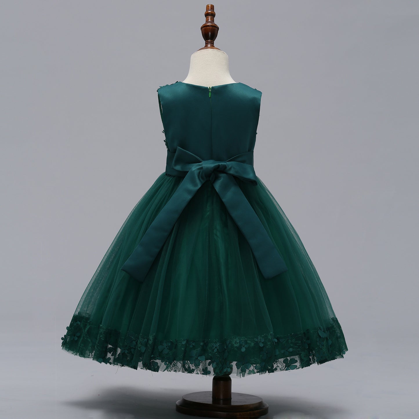 A-Line Mesh Flower Girl Dress – Cute Knee-Length Party Outfit for Kids