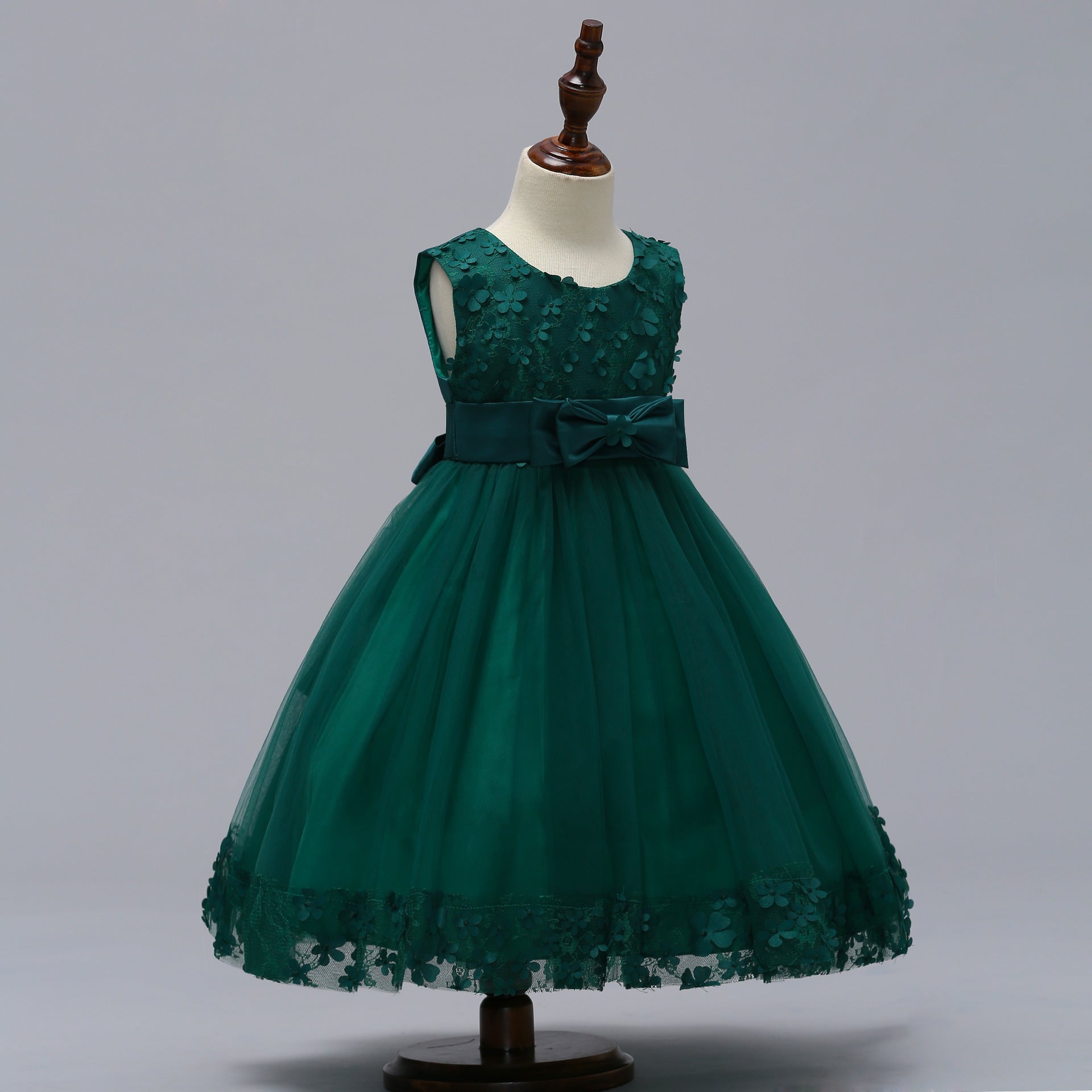 Frocklet A-Line Mesh Flower Girl Dress – Cute Knee-Length Party Outfit for Kids 25