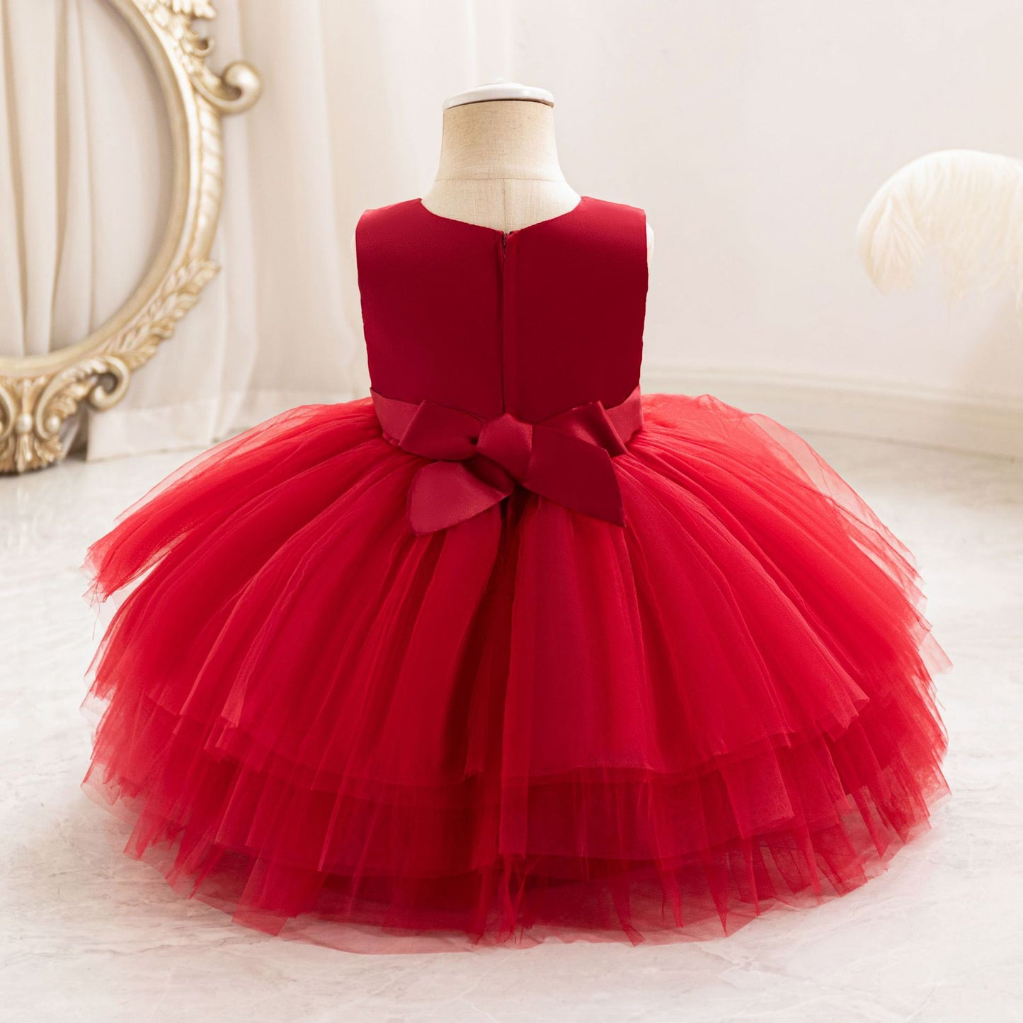 Cute Puffy Mesh Princess Dress for Little Girls – Ball Gown Party & Flower Girl Attire
