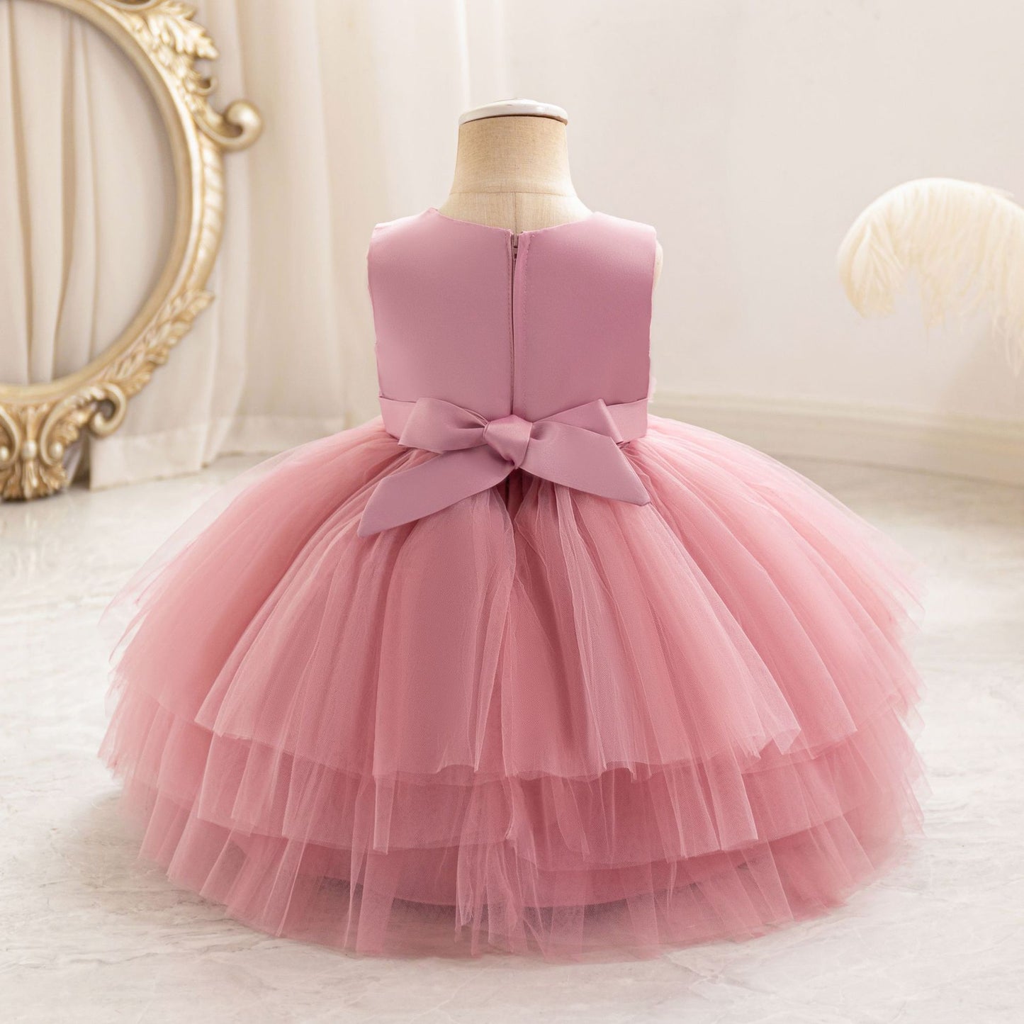 Cute Puffy Mesh Princess Dress for Little Girls – Ball Gown Party & Flower Girl Attire