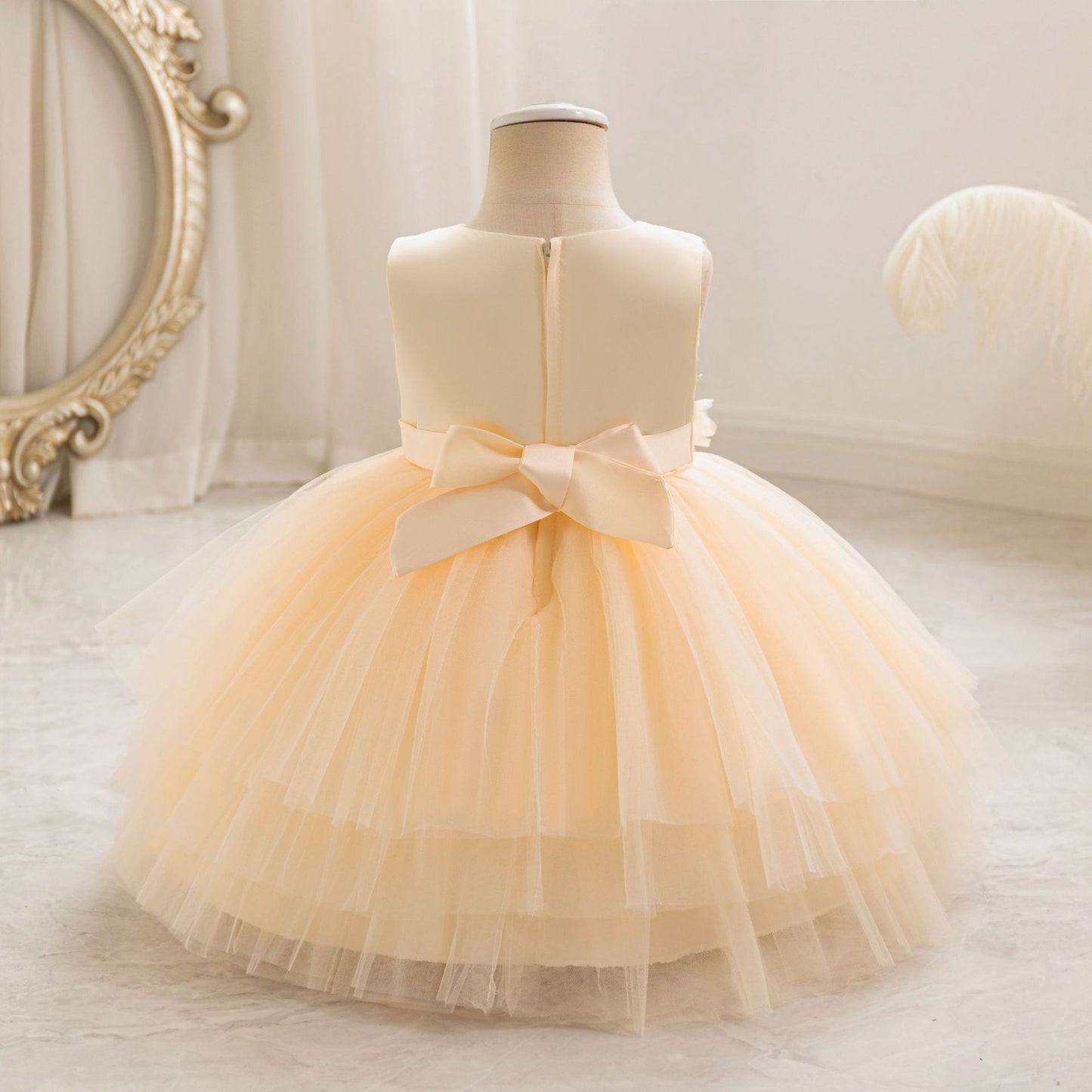Cute Puffy Mesh Princess Dress for Little Girls – Ball Gown Party & Flower Girl Attire
