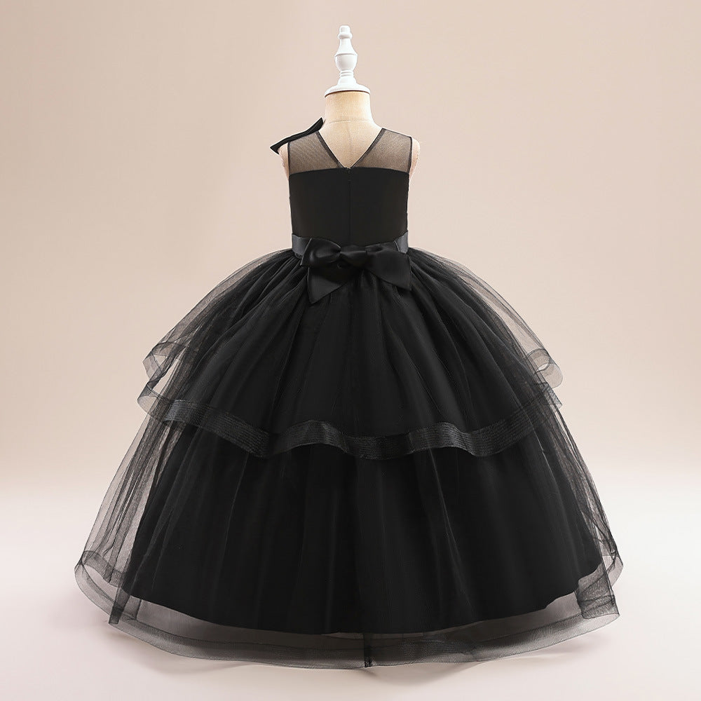 Off Shoulder Tiered Maxi Dress for Girls - A-line Party & Flower Girl Gown