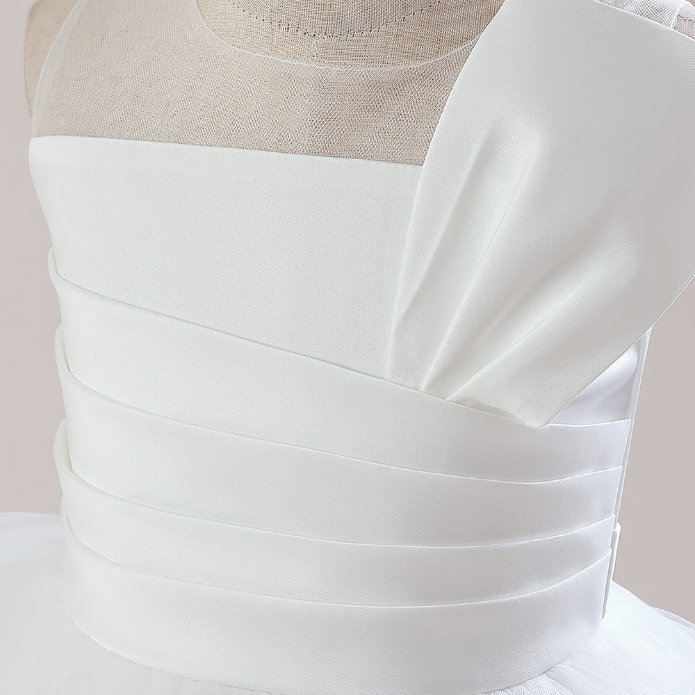 Off Shoulder Tiered Maxi Dress for Girls - A-line Party & Flower Girl Gown