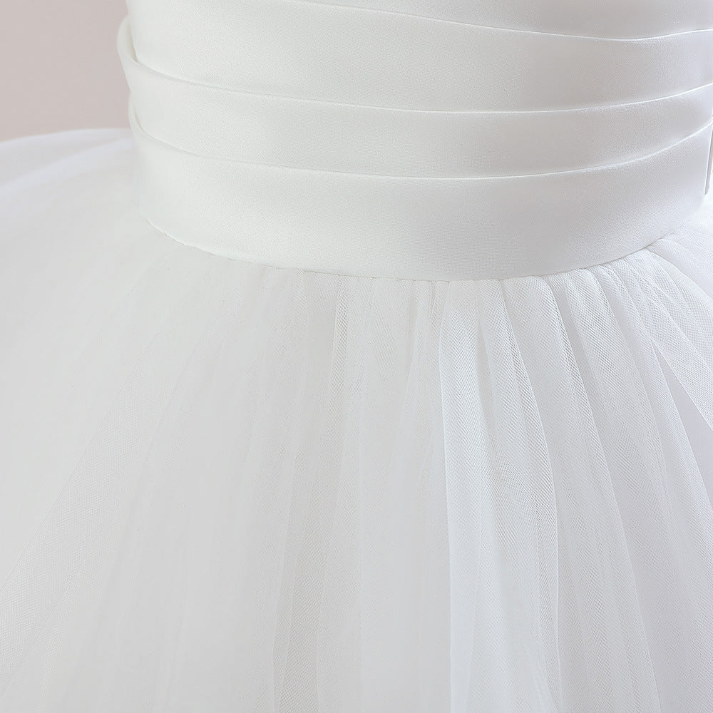 Off Shoulder Tiered Maxi Dress for Girls - A-line Party & Flower Girl Gown