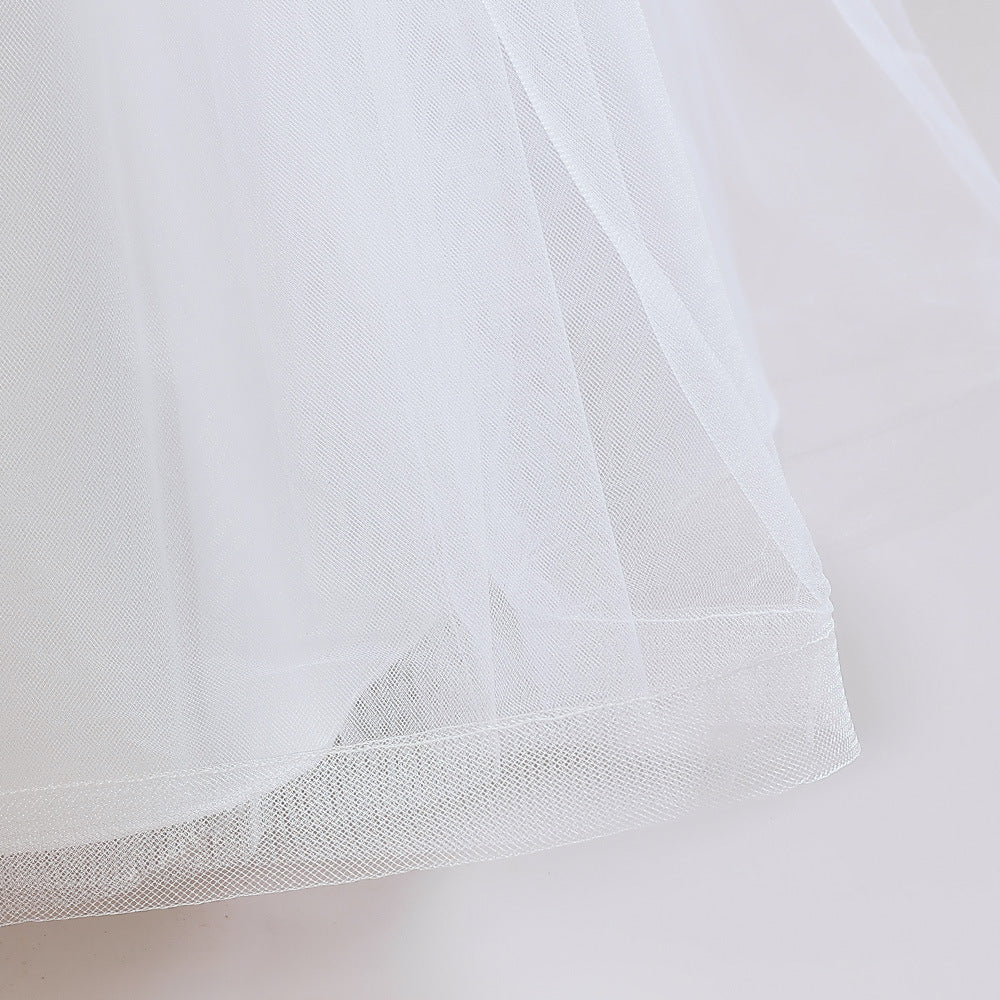 Off Shoulder Tiered Maxi Dress for Girls - A-line Party & Flower Girl Gown