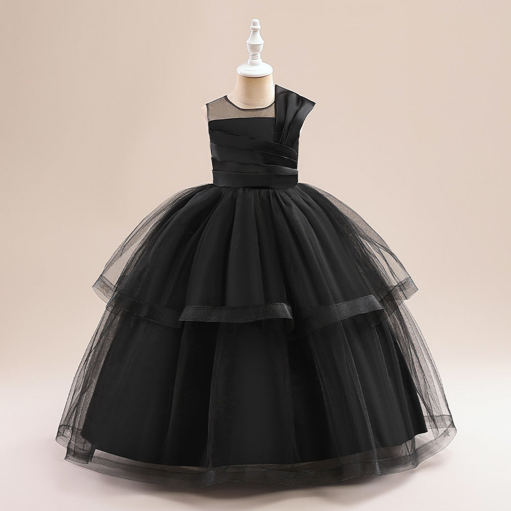 Off Shoulder Tiered Maxi Dress for Girls - A-line Party & Flower Girl Gown