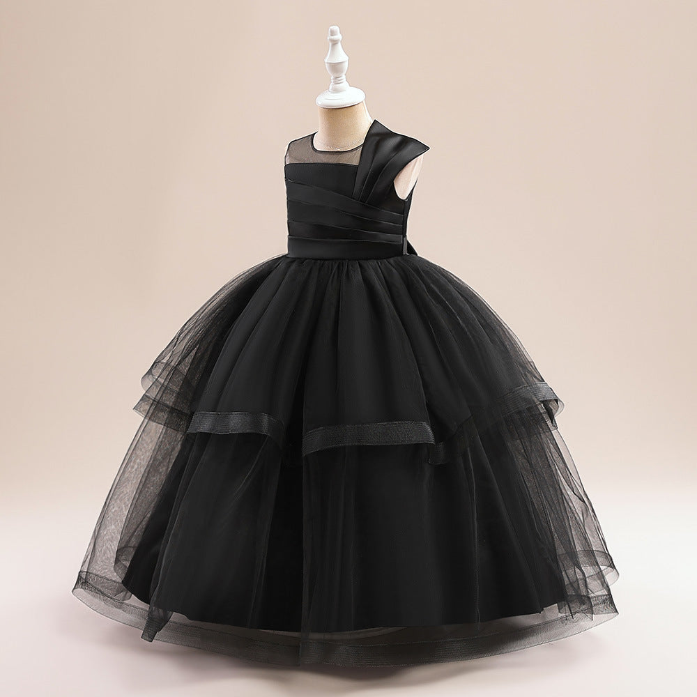 Off Shoulder Tiered Maxi Dress for Girls - A-line Party & Flower Girl Gown