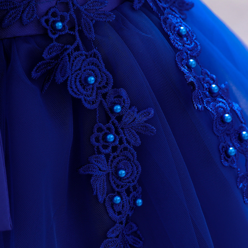Adorable Off-Shoulder Tulle & Satin Birthday Princess Dress for Baby Girls