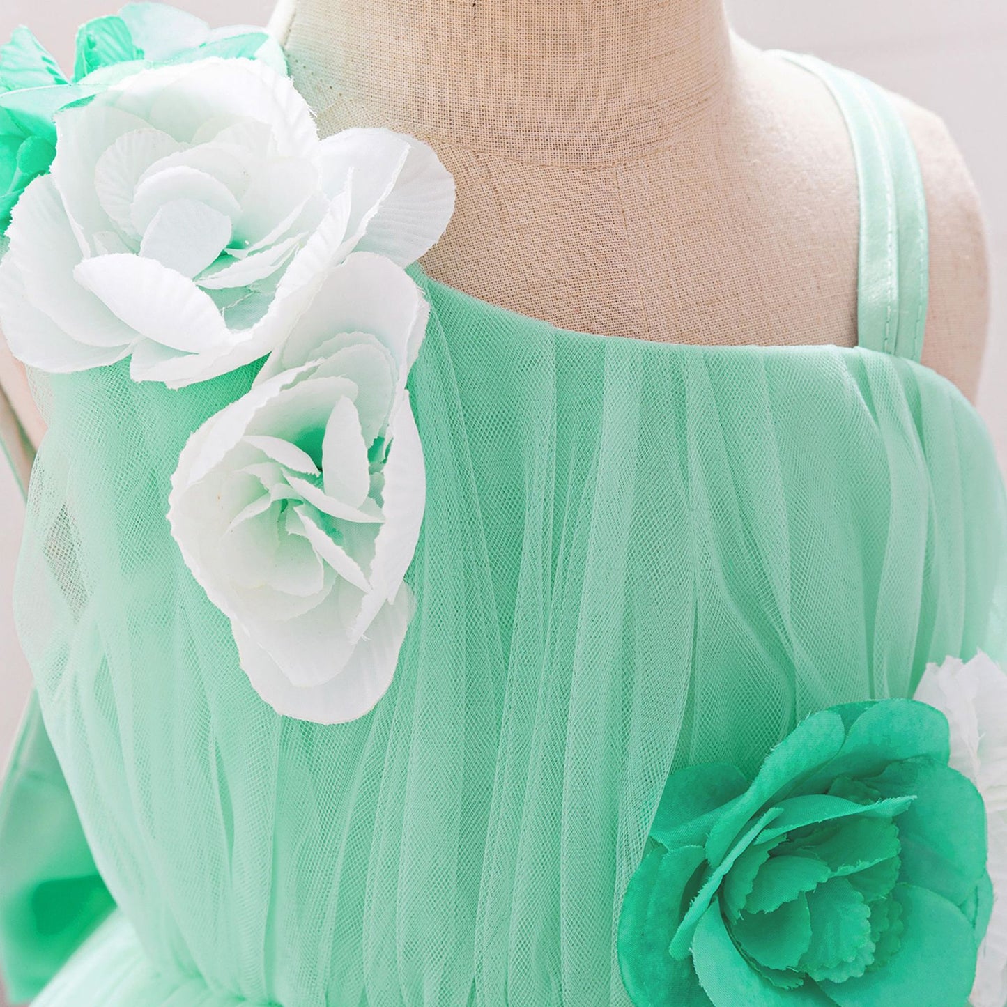 Adorable Off Shoulder Tulle Flower Girl Dress | Baby & Toddler Party Outfit