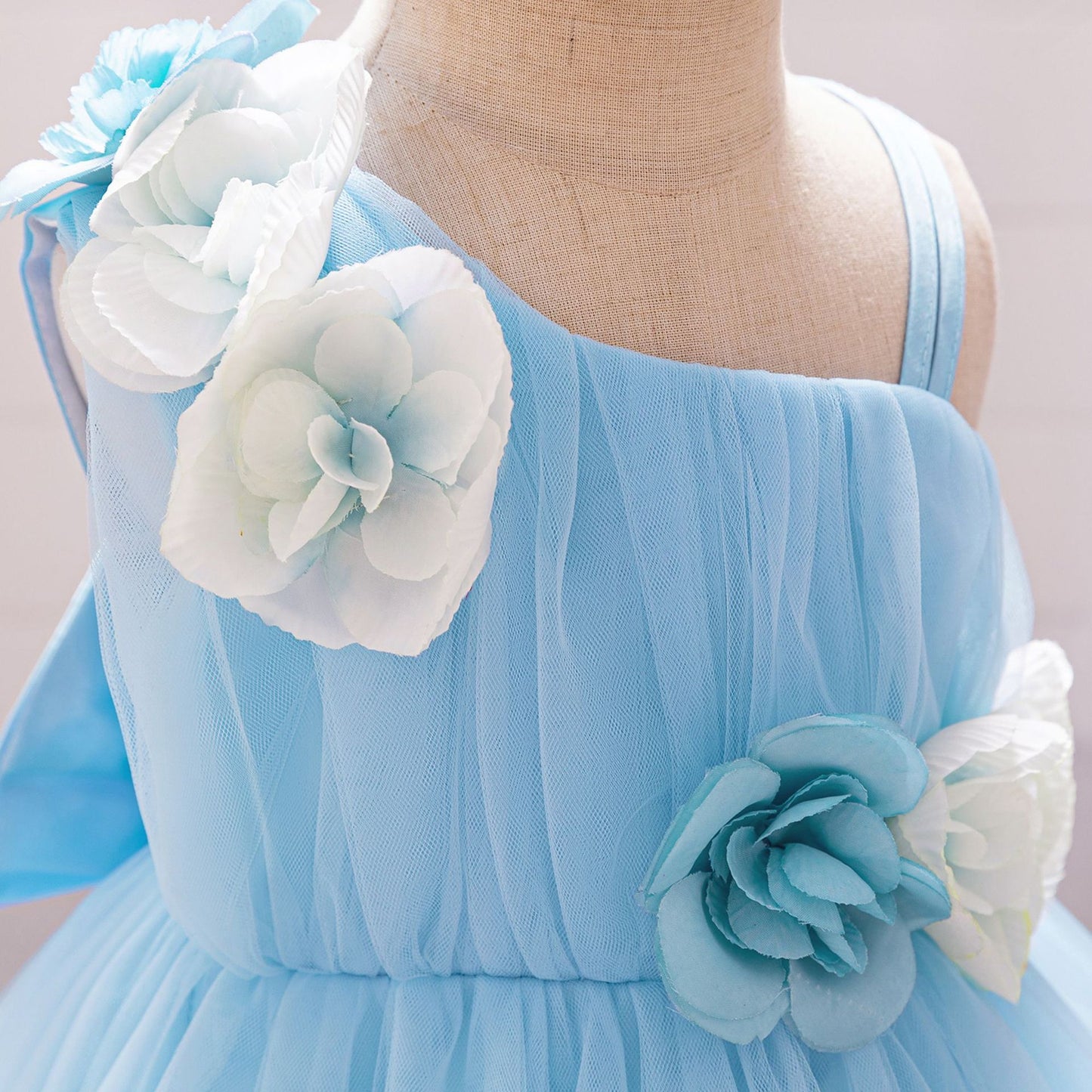 Adorable Off Shoulder Tulle Flower Girl Dress | Baby & Toddler Party Outfit