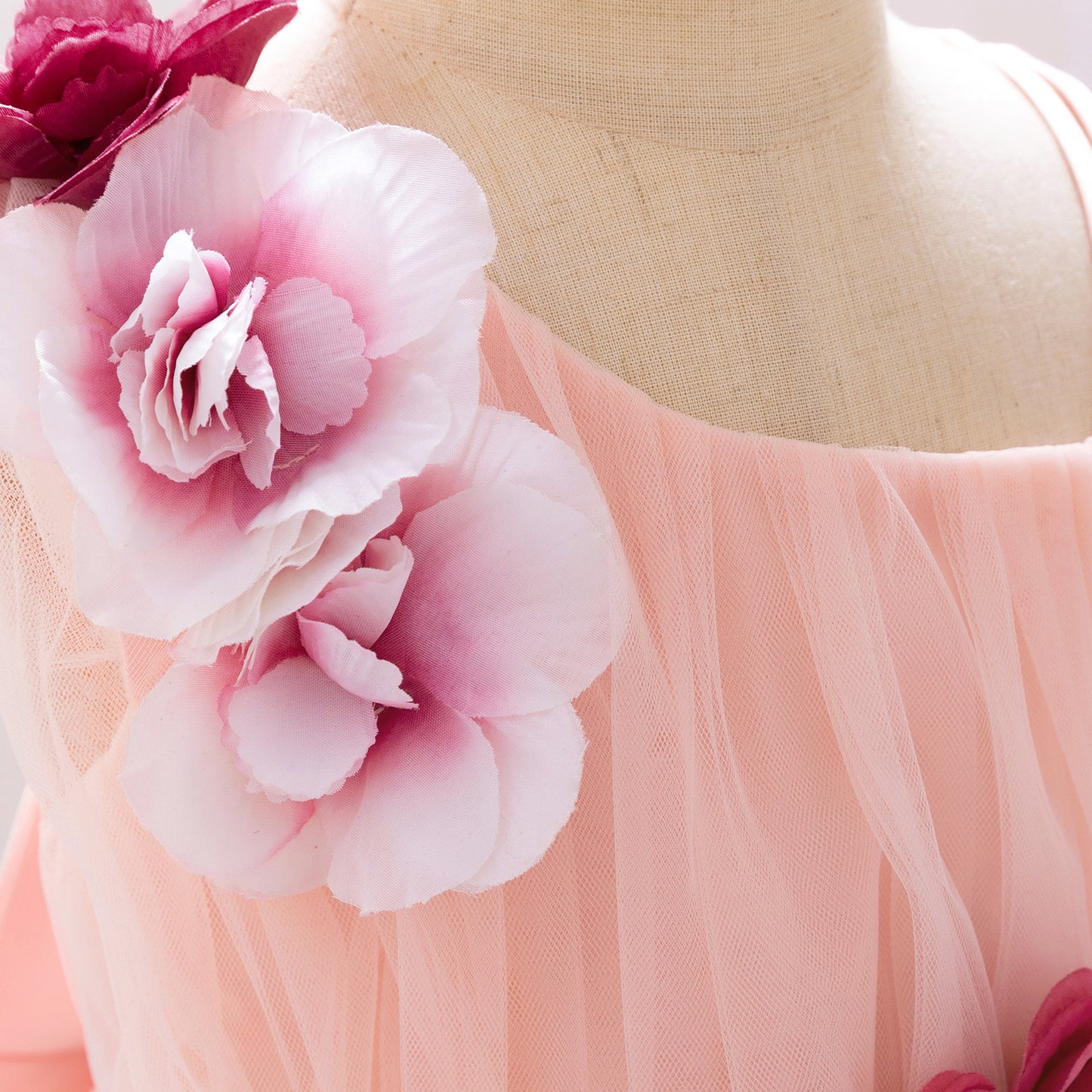 Adorable Off Shoulder Tulle Flower Girl Dress | Baby & Toddler Party Outfit
