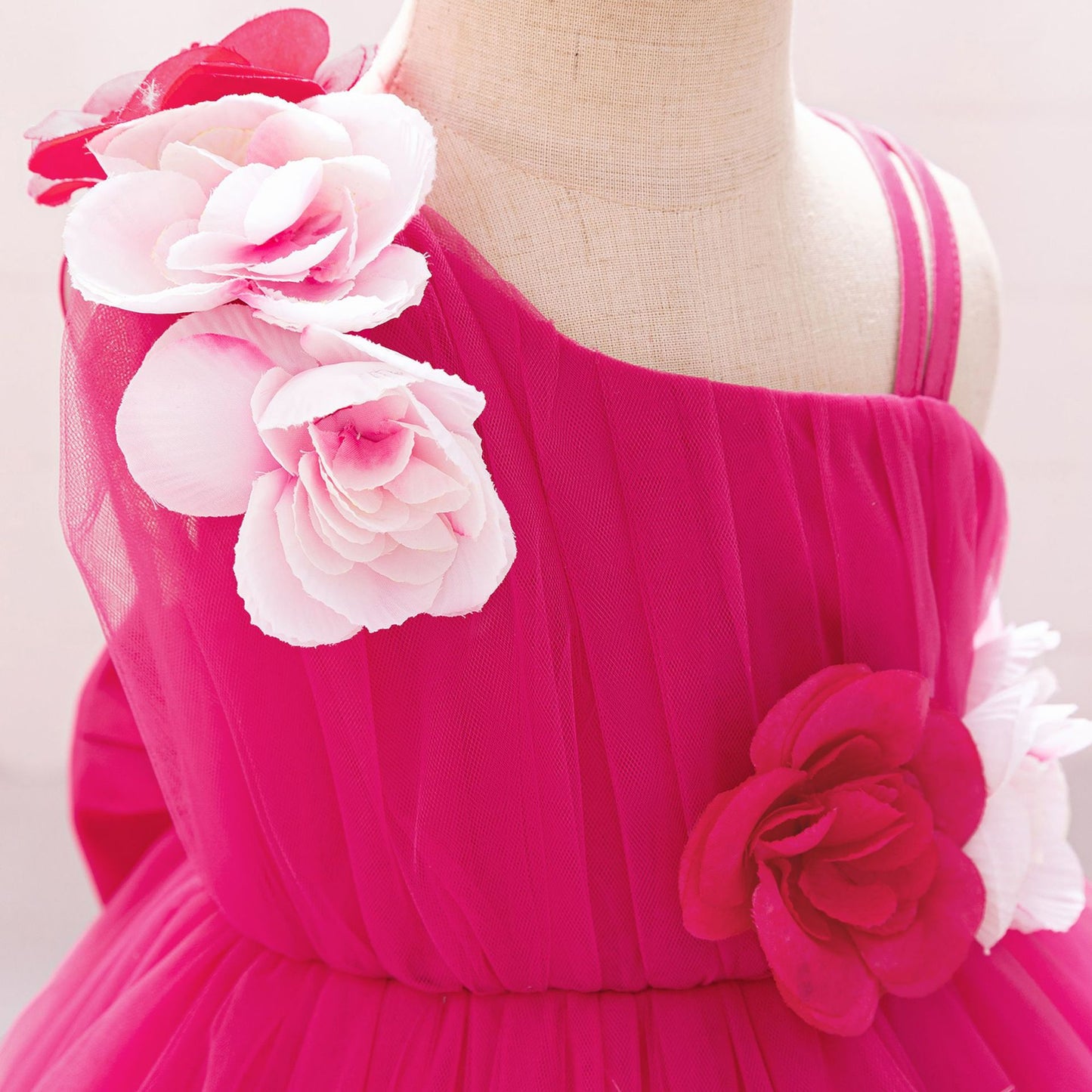 Adorable Off Shoulder Tulle Flower Girl Dress | Baby & Toddler Party Outfit