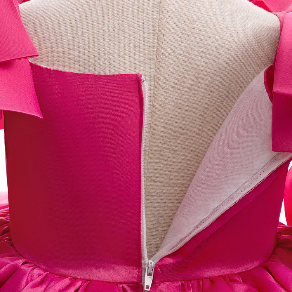 Off-Shoulder Puffy Ball Gown Dress for Girls | Tea Length Princess Party Dress