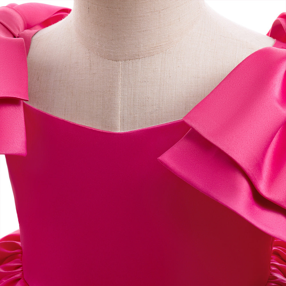 Off-Shoulder Puffy Ball Gown Dress for Girls | Tea Length Princess Party Dress