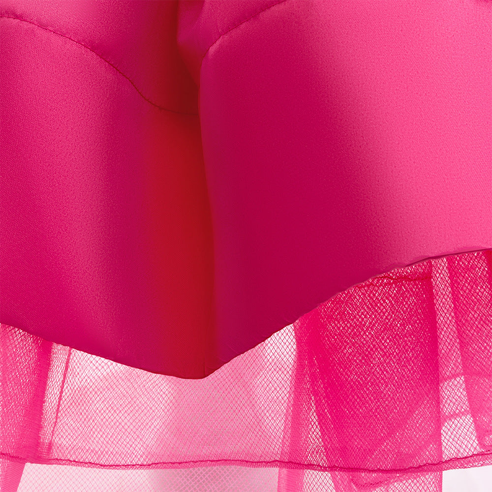 Off-Shoulder Puffy Ball Gown Dress for Girls | Tea Length Princess Party Dress