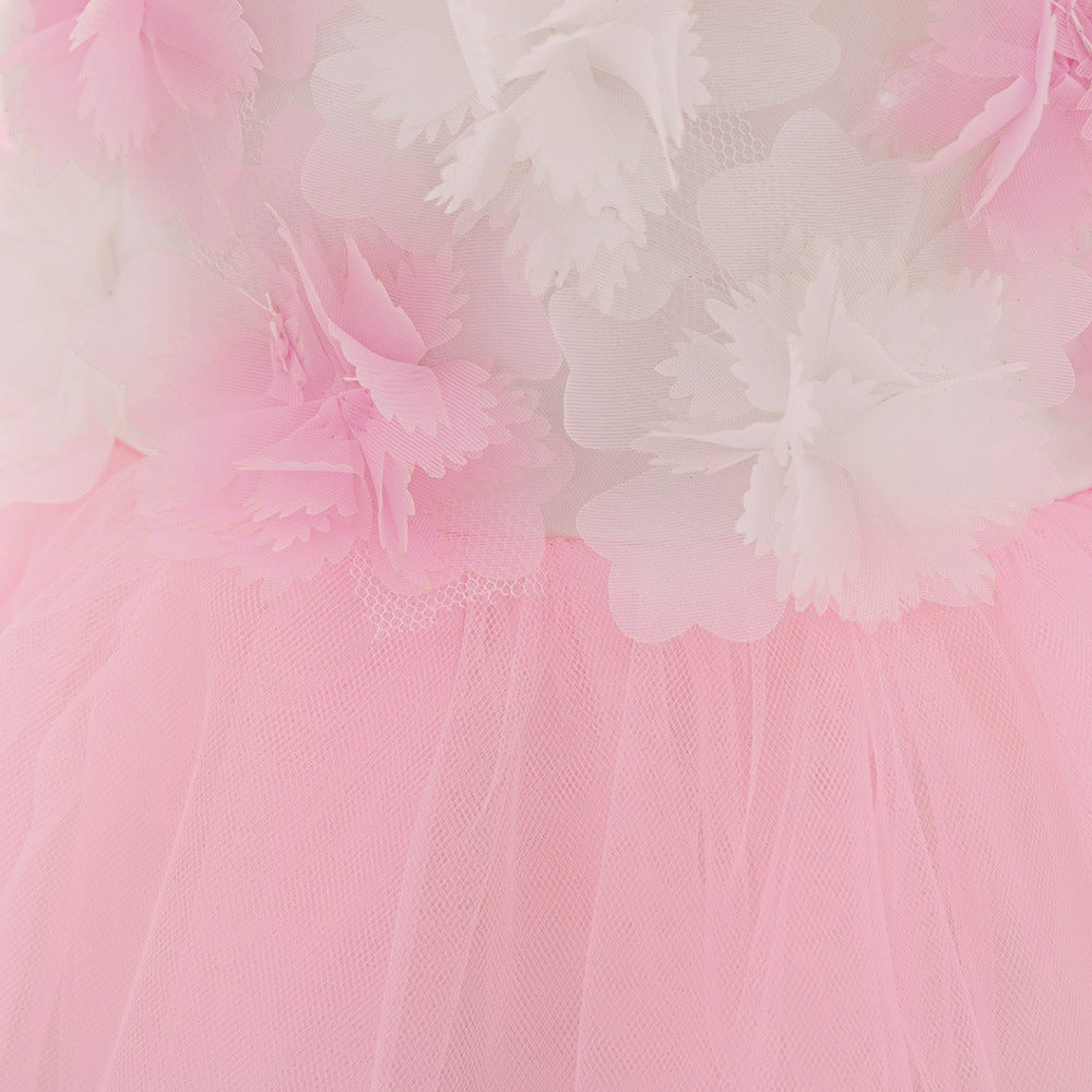 Light Pink A-Line Off-Shoulder Tulle Flower Girl Dress | Cute Party Dress for Toddlers