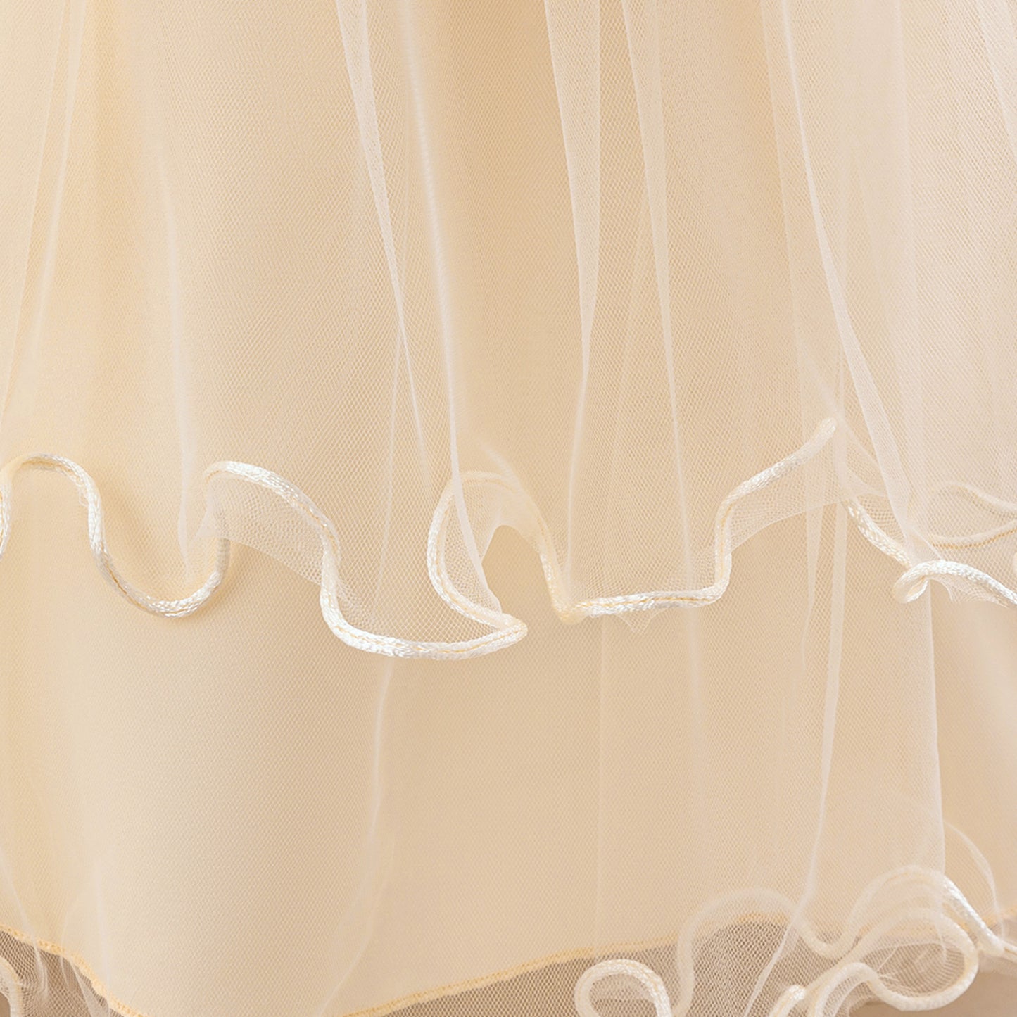 Off Shoulder A-line Tulle Princess Dress for Girls | Maxi Flower Girl Gown