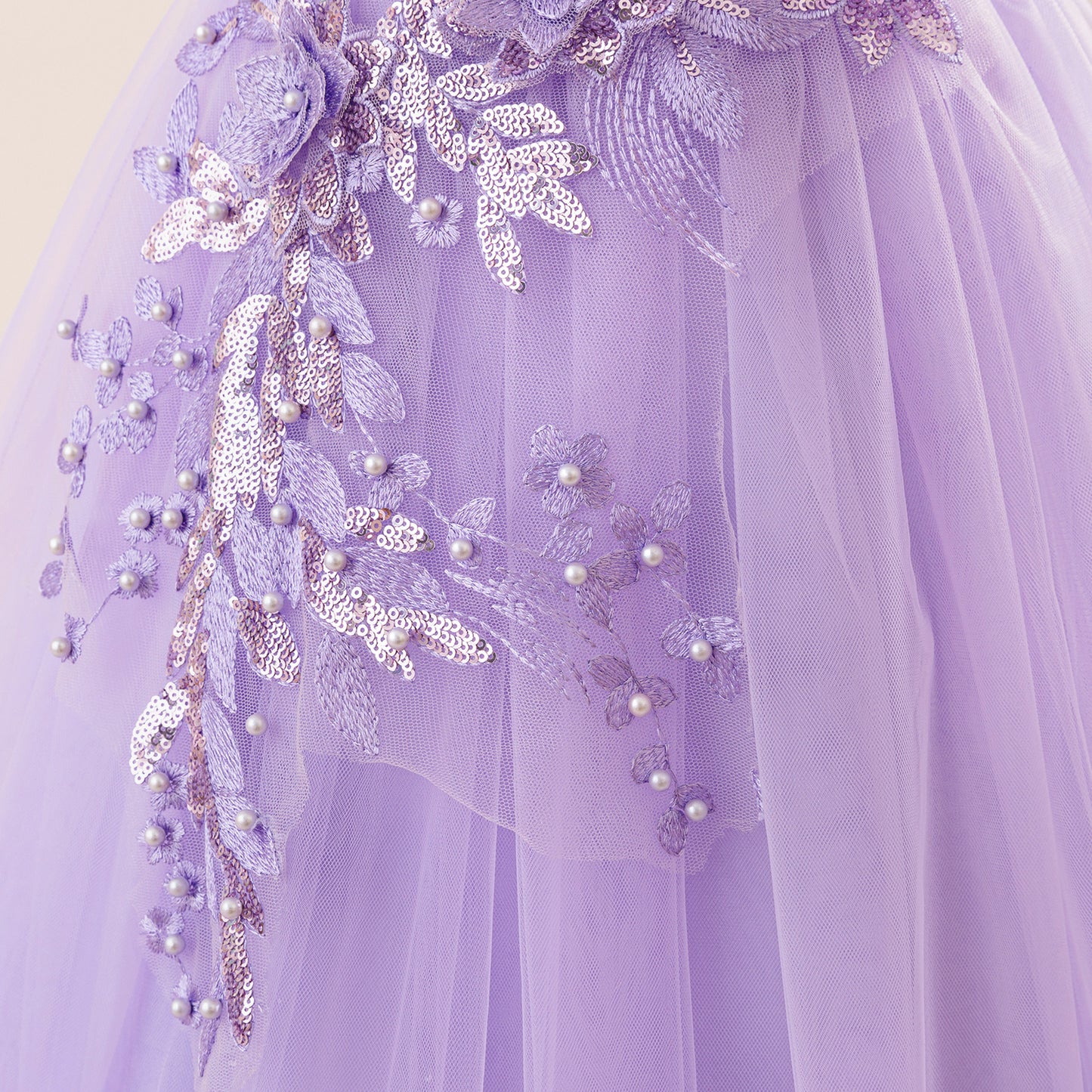 Off Shoulder A-line Tulle Princess Dress for Girls | Maxi Flower Girl Gown
