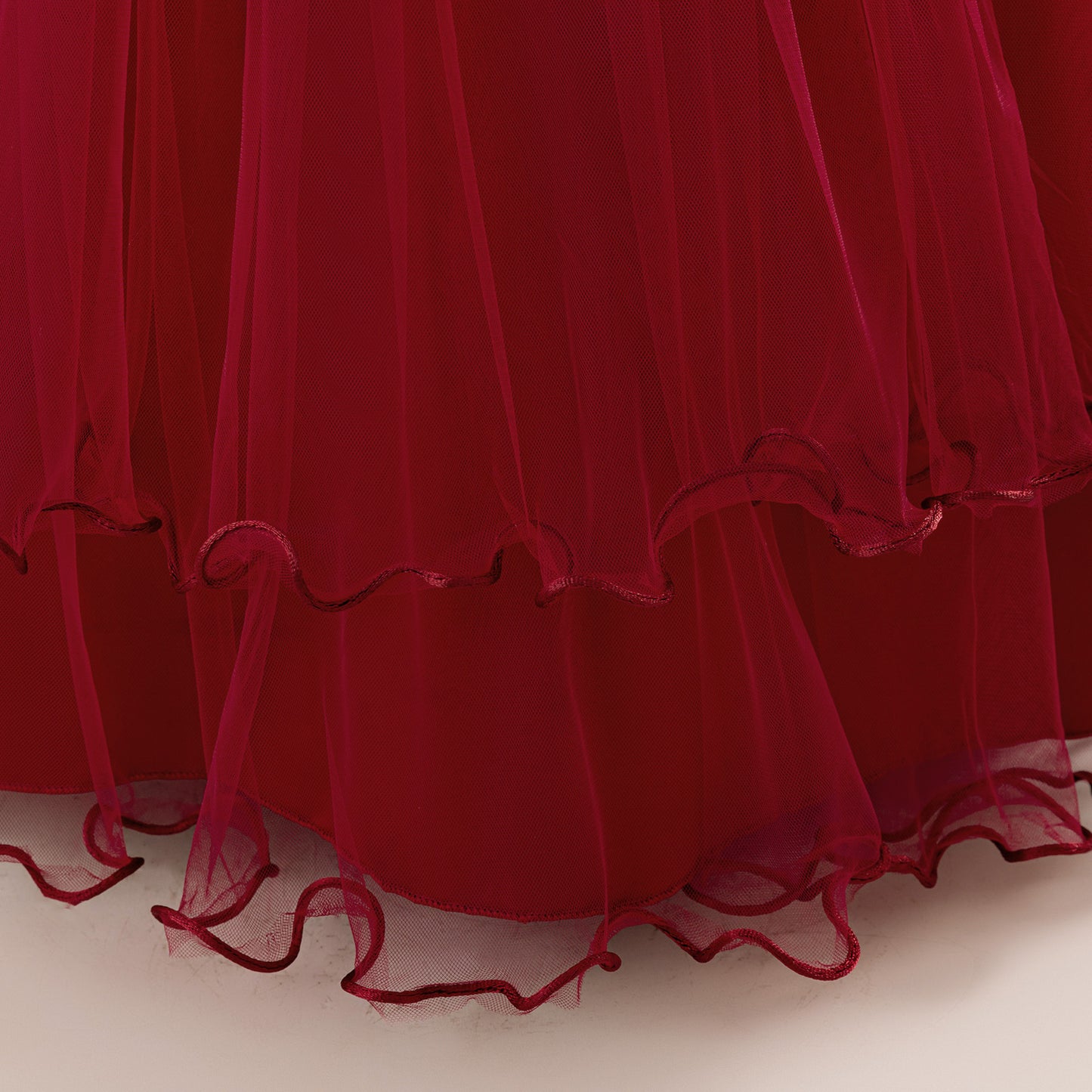 Off Shoulder A-line Tulle Princess Dress for Girls | Maxi Flower Girl Gown