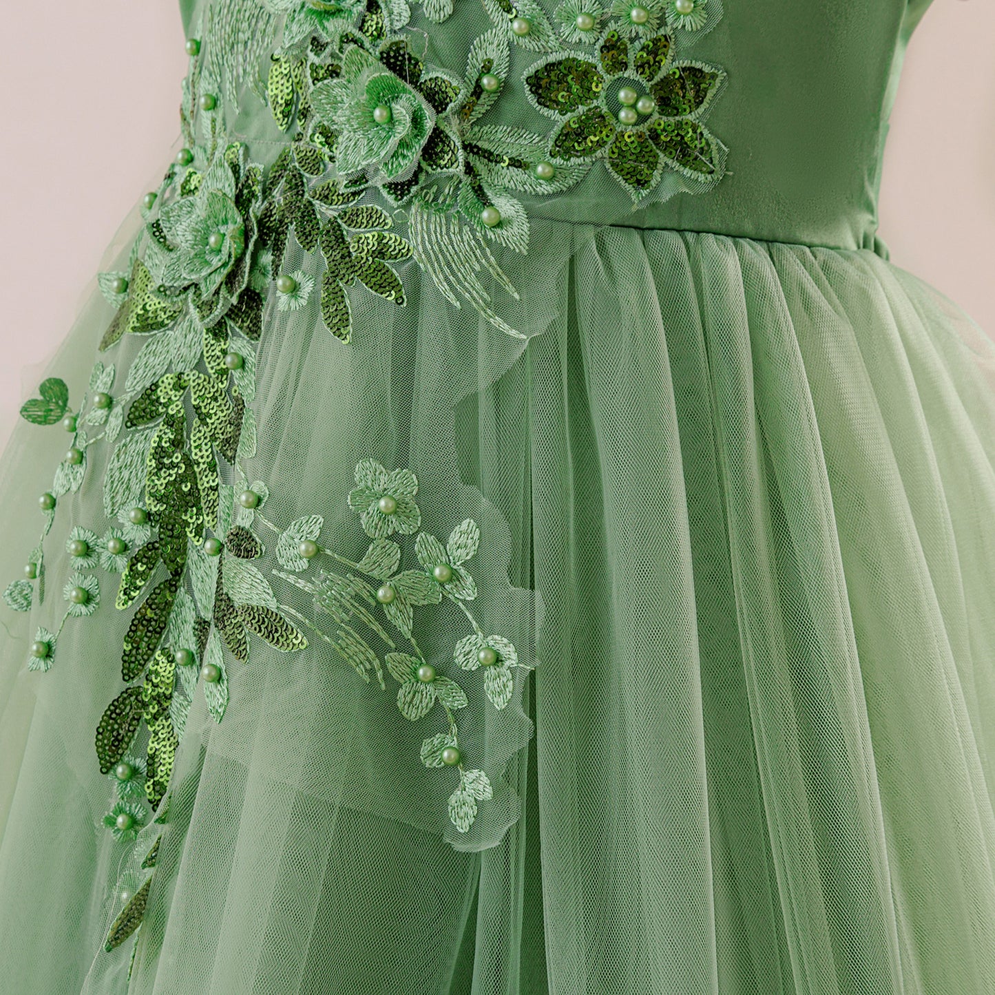 Off Shoulder A-line Tulle Princess Dress for Girls | Maxi Flower Girl Gown