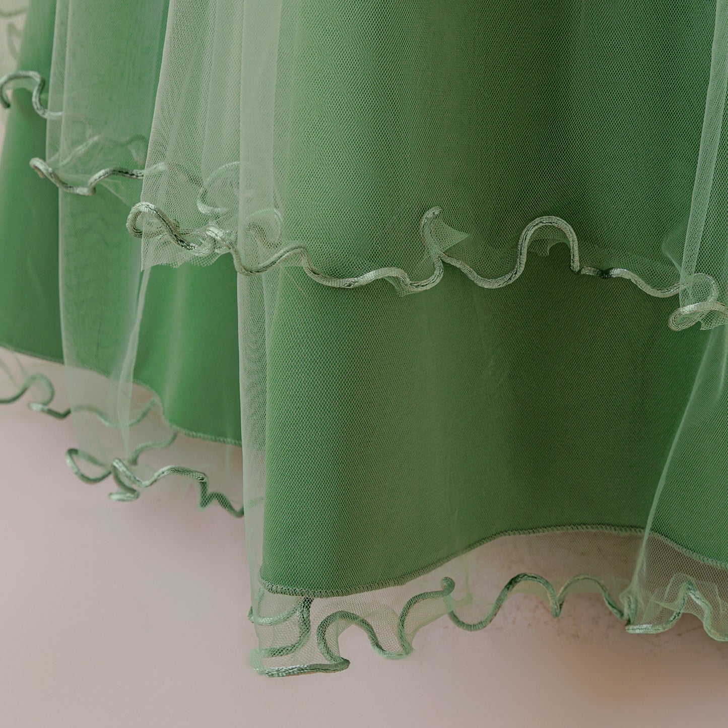 Off Shoulder A-line Tulle Princess Dress for Girls | Maxi Flower Girl Gown