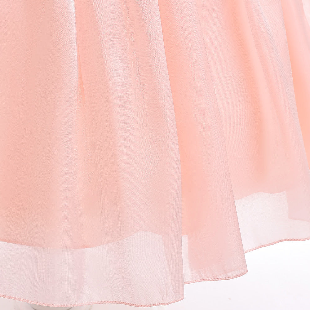 Cute A-line Bowknot Tea-Length Organza Flower Girl Dress for Parties & Weddings
