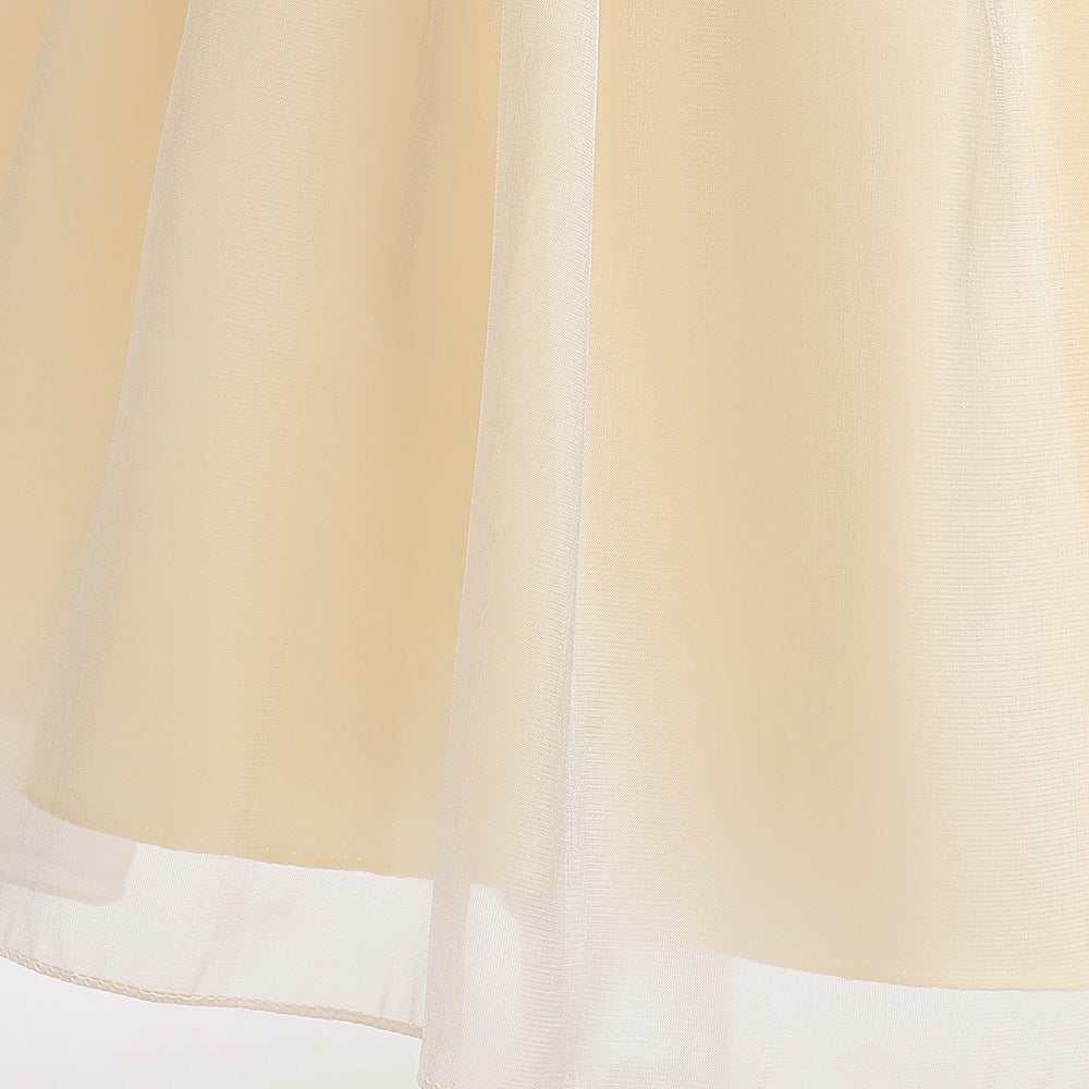 Cute A-line Bowknot Tea-Length Organza Flower Girl Dress for Parties & Weddings