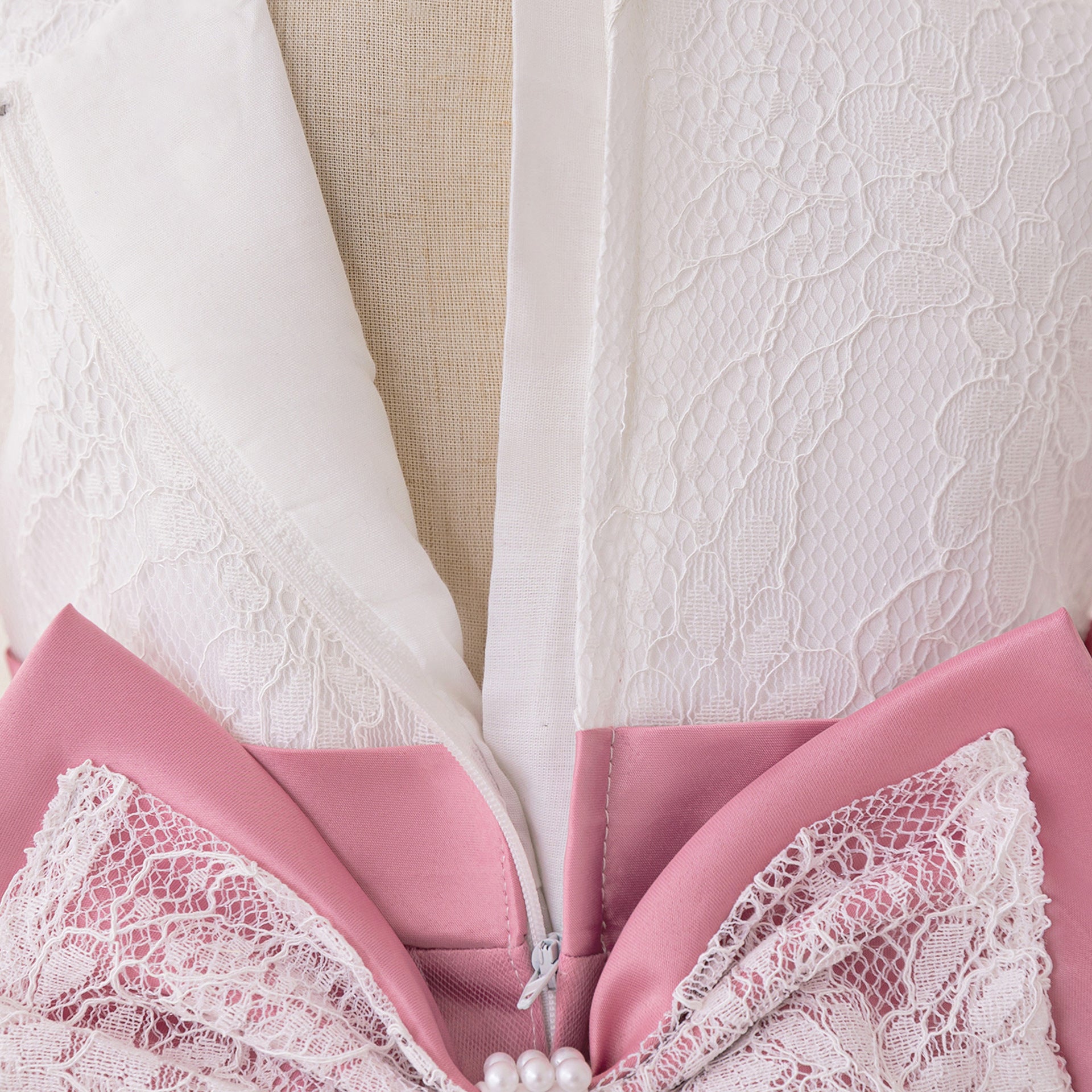 Frocklet Cute Pink Lace & Tulle Flower Girl Dress with Bow – Party & Wedding Outfit for Girls 4