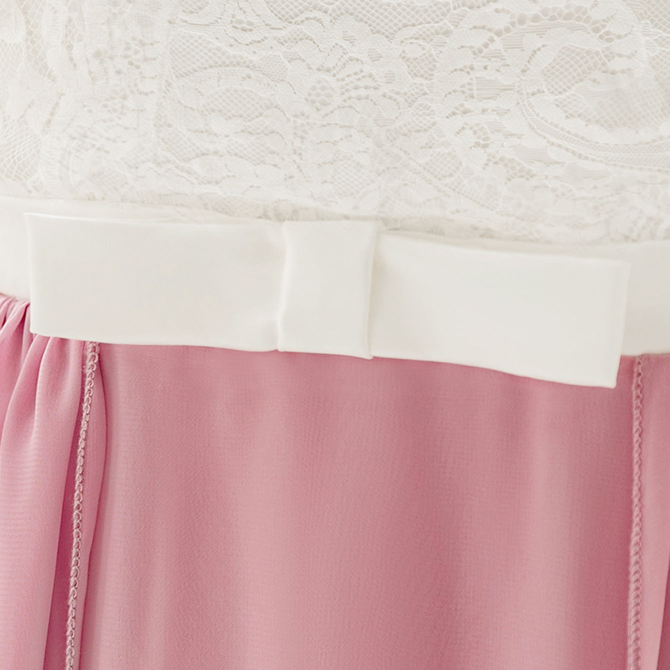 Cute Pink Lace Maxi Dress for Girls | Flutter Sleeve Chiffon Princess Gown