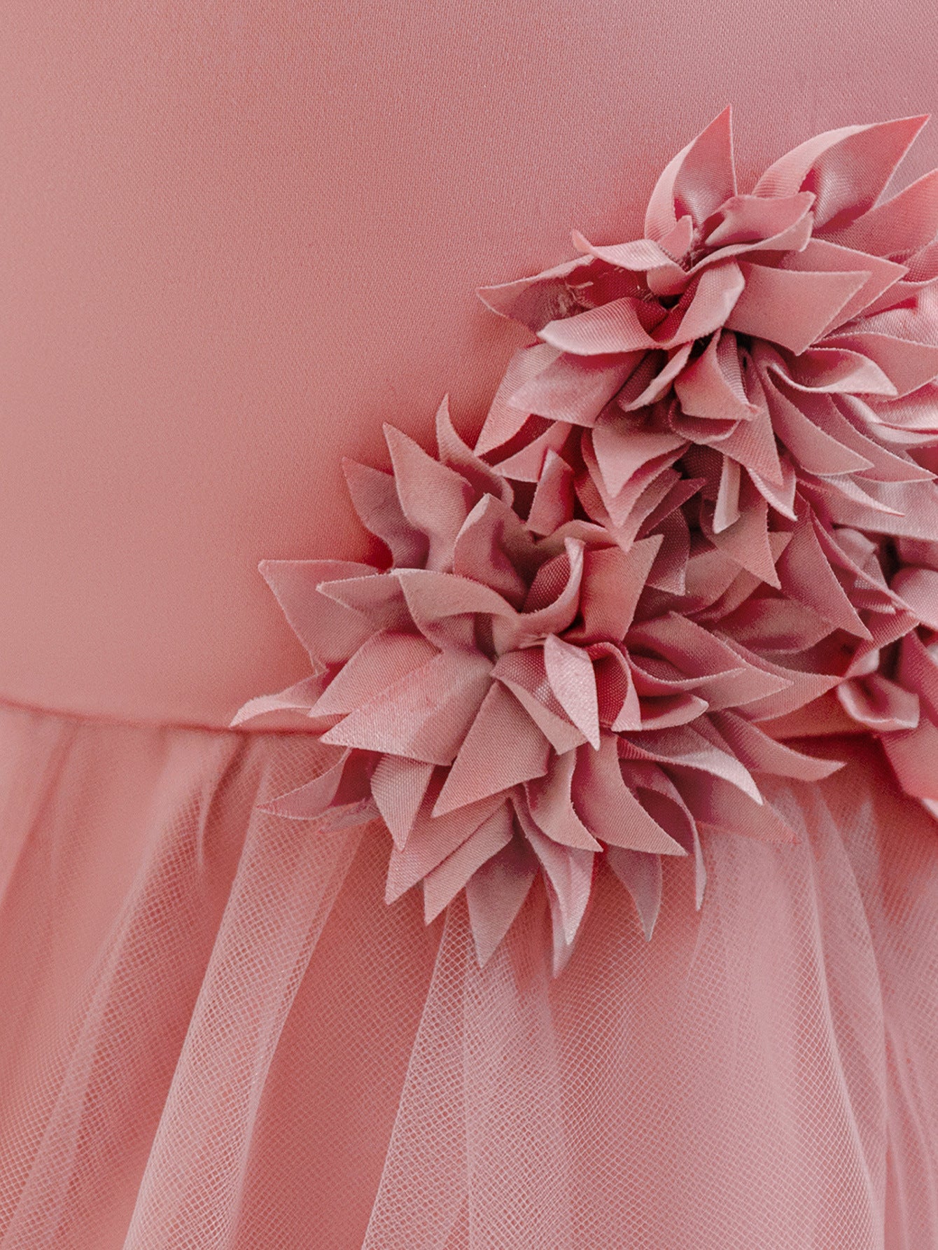 Cute Pink Puffy Flower Girl Dress with Lace & Bowknot for Toddlers | Ball Gown Dress