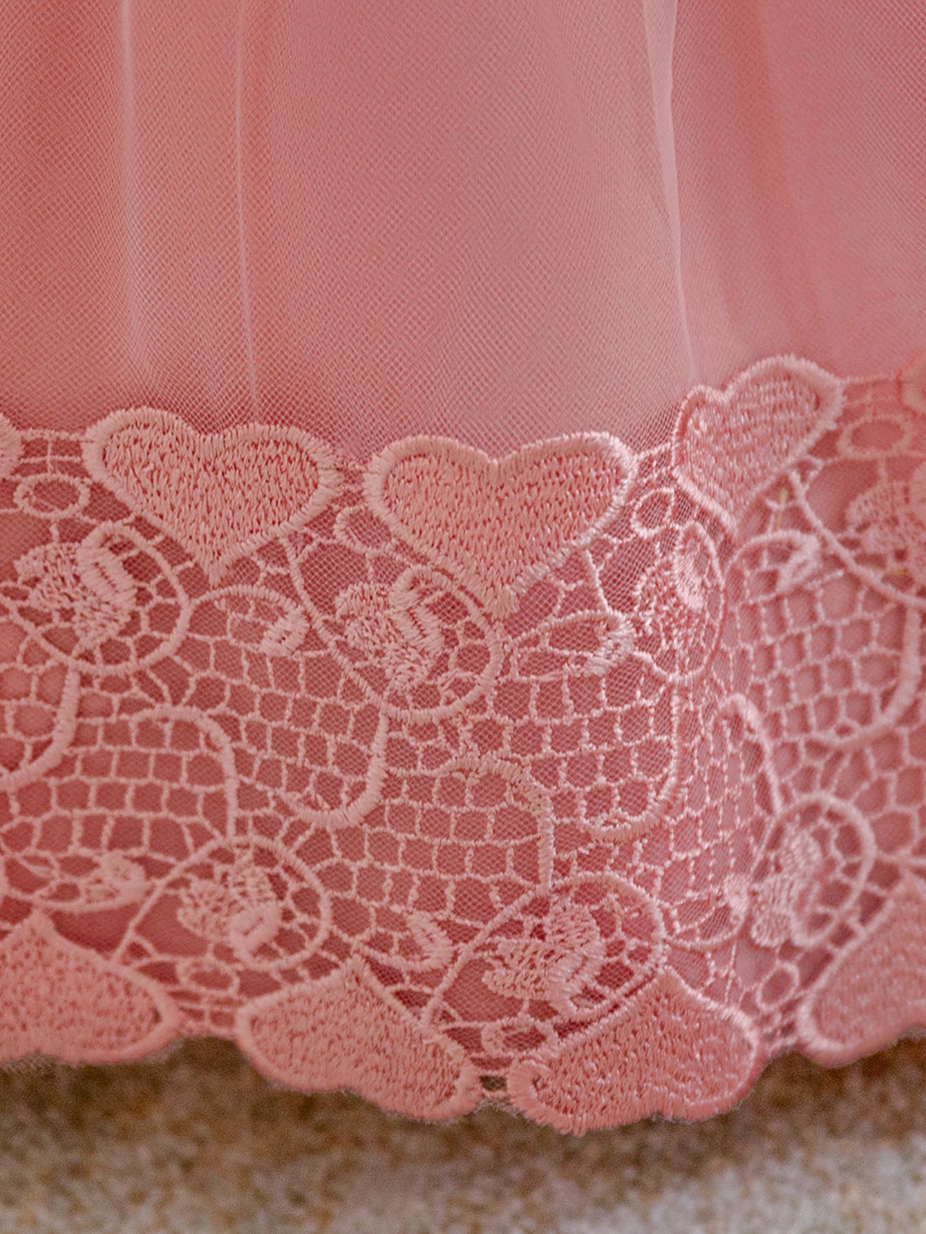 Cute Pink Puffy Flower Girl Dress with Lace & Bowknot for Toddlers | Ball Gown Dress