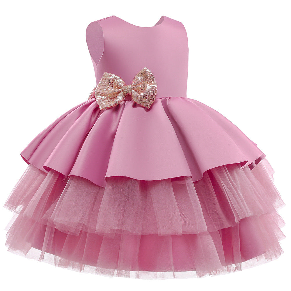 Cute Puffy Ball Gown Dress with Bowknot for Girls | Party & Flower Girl Dress