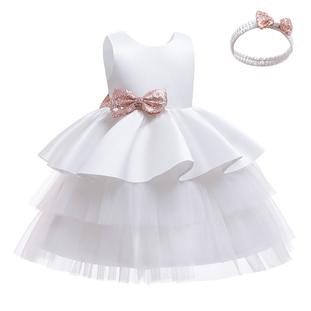 Cute Puffy Ball Gown Dress with Bowknot for Girls | Party & Flower Girl Dress