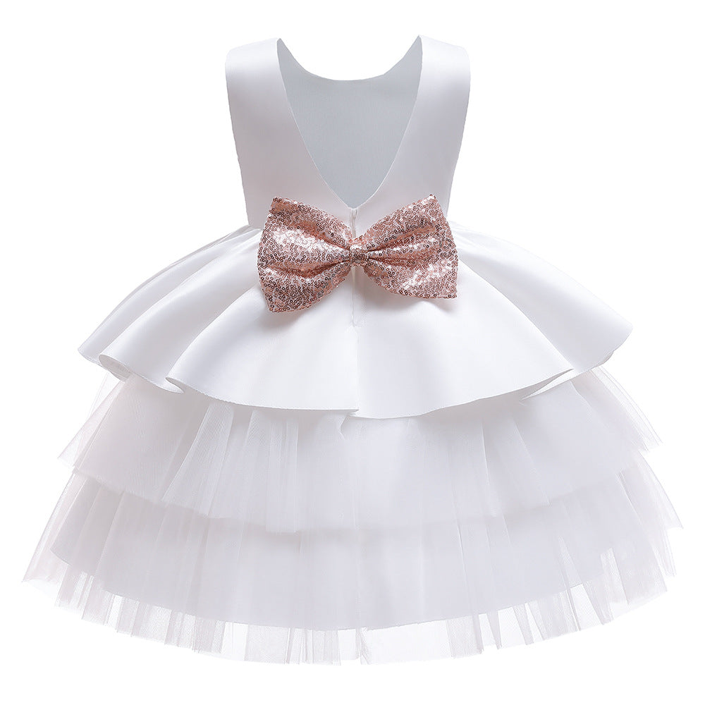 Cute Puffy Ball Gown Dress with Bowknot for Girls | Party & Flower Girl Dress