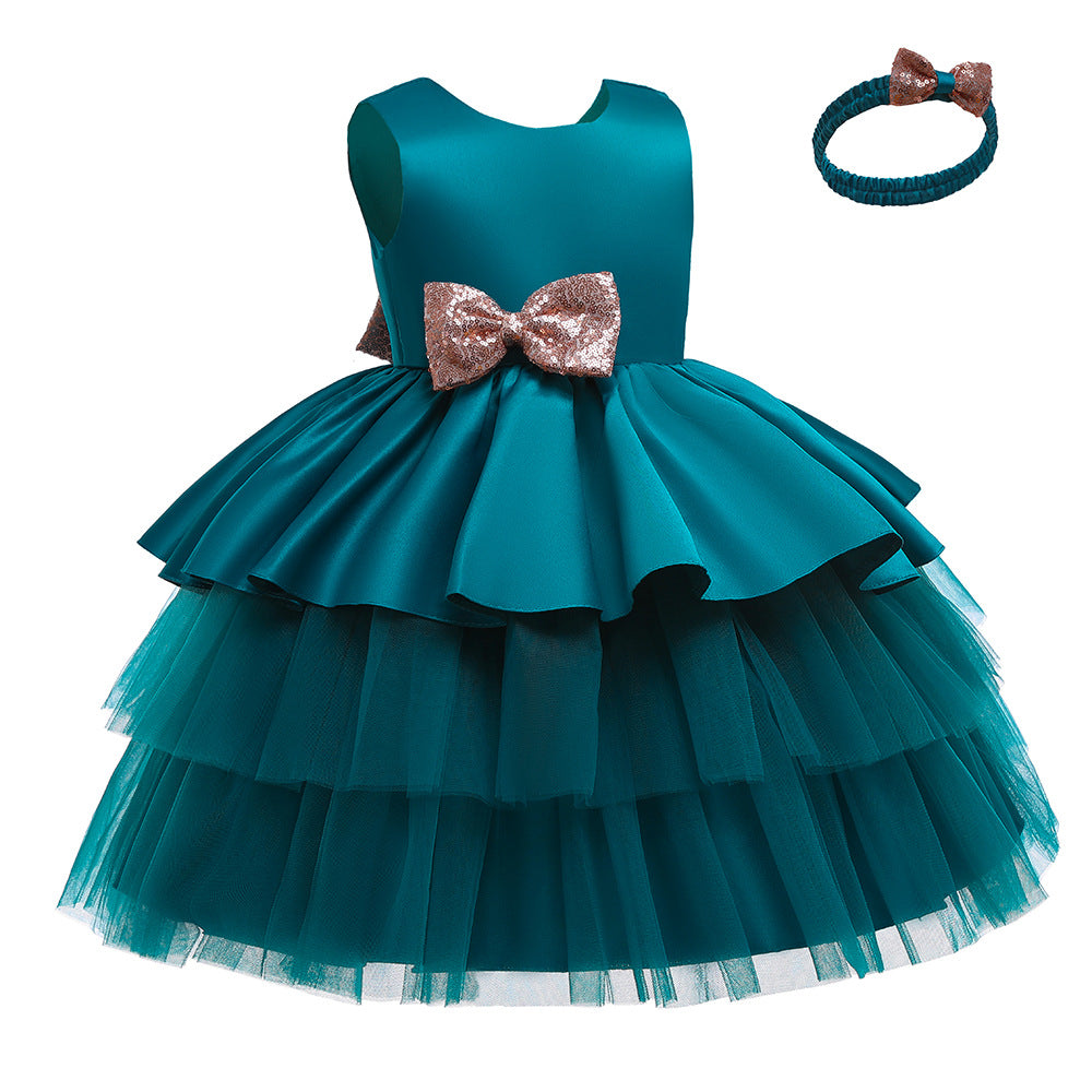 Cute Puffy Ball Gown Dress with Bowknot for Girls | Party & Flower Girl Dress