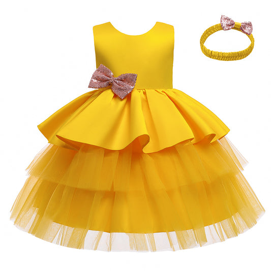 Frocklet Cute Puffy Ball Gown Dress with Bowknot for Girls | Party & Flower Girl Dress 22
