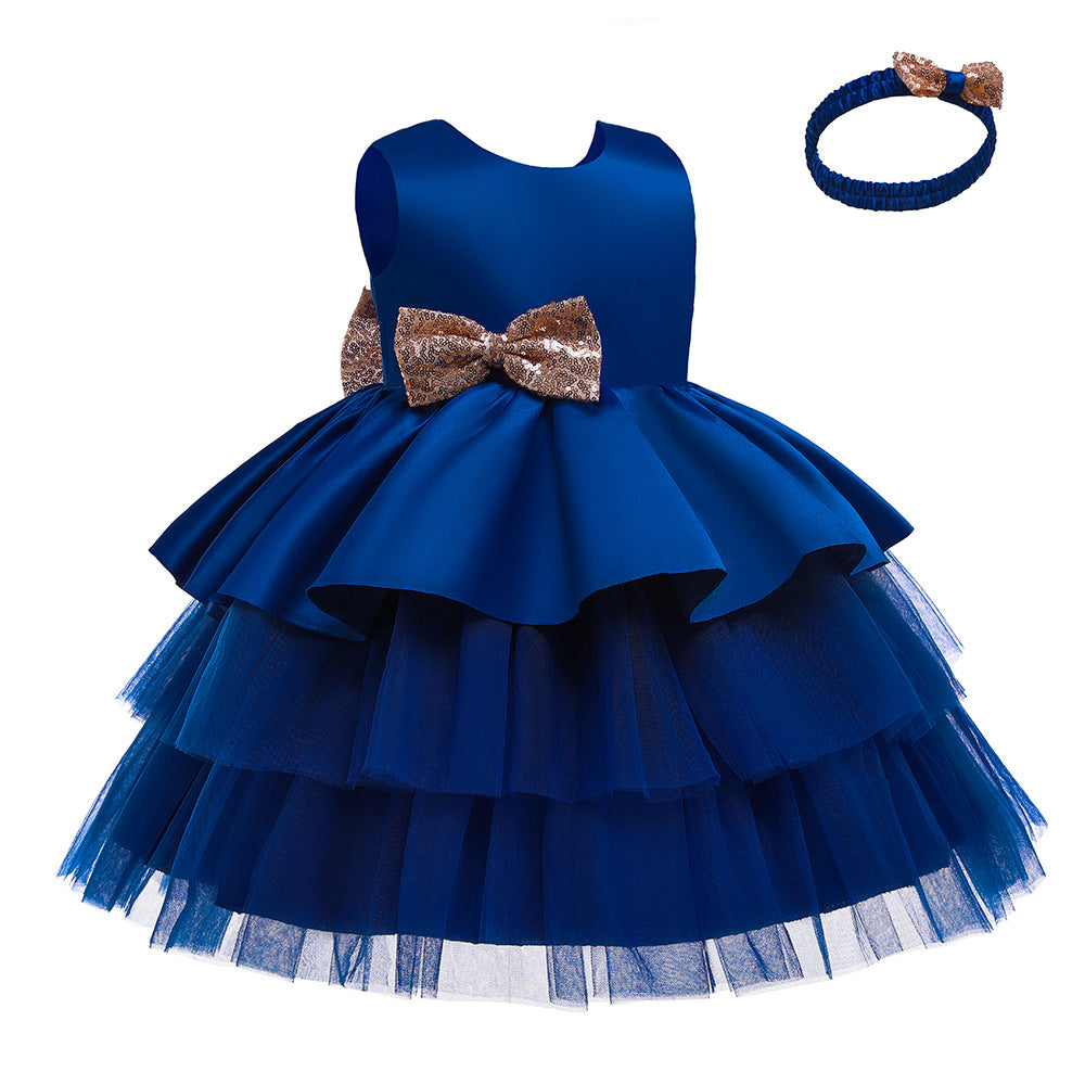 Cute Puffy Ball Gown Dress with Bowknot for Girls | Party & Flower Girl Dress