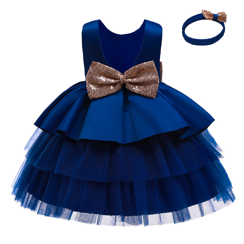 Cute Puffy Ball Gown Dress with Bowknot for Girls | Party & Flower Girl Dress