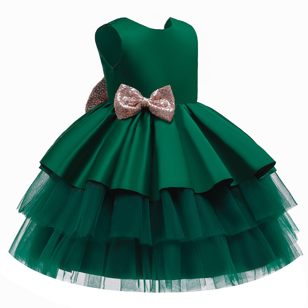 Cute Puffy Ball Gown Dress with Bowknot for Girls | Party & Flower Girl Dress