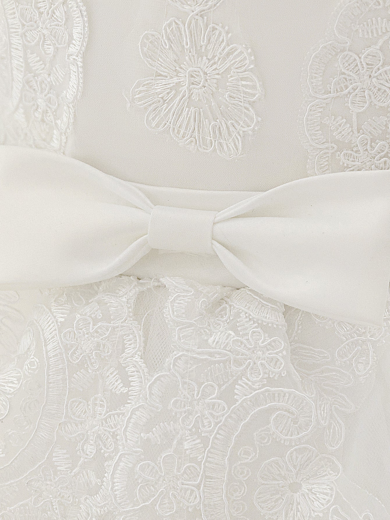 Cute Puffy Ball Gown Dress for Baby Girls – White Lace Tea-Length Party Dress