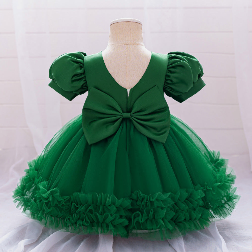 Cute Puffy Ball Gown Dress for Girls - Tea Length Party & Flower Girl Outfit