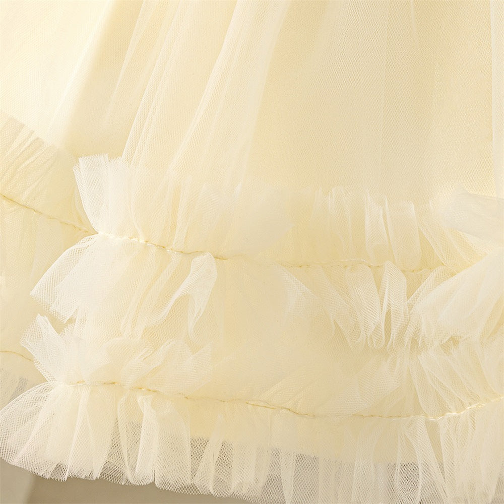 Cute Puffy Ball Gown Dress for Girls - Tea Length Party & Flower Girl Outfit
