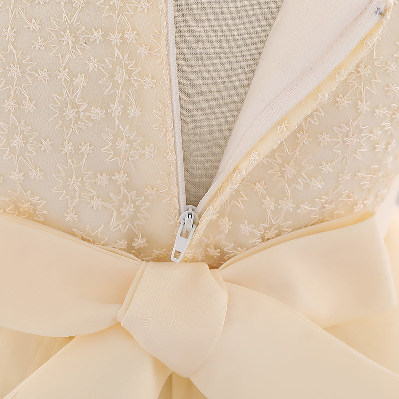 Puffy Princess Ball Gown Dress for Baby Girls – Lace & Tulle Party Wear
