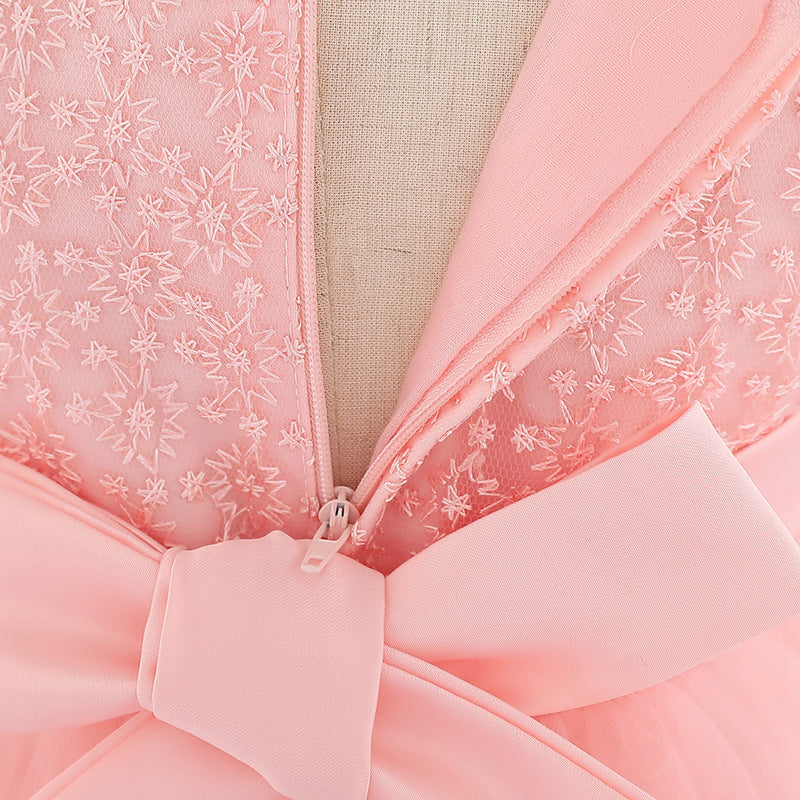 Puffy Princess Ball Gown Dress for Baby Girls – Lace & Tulle Party Wear