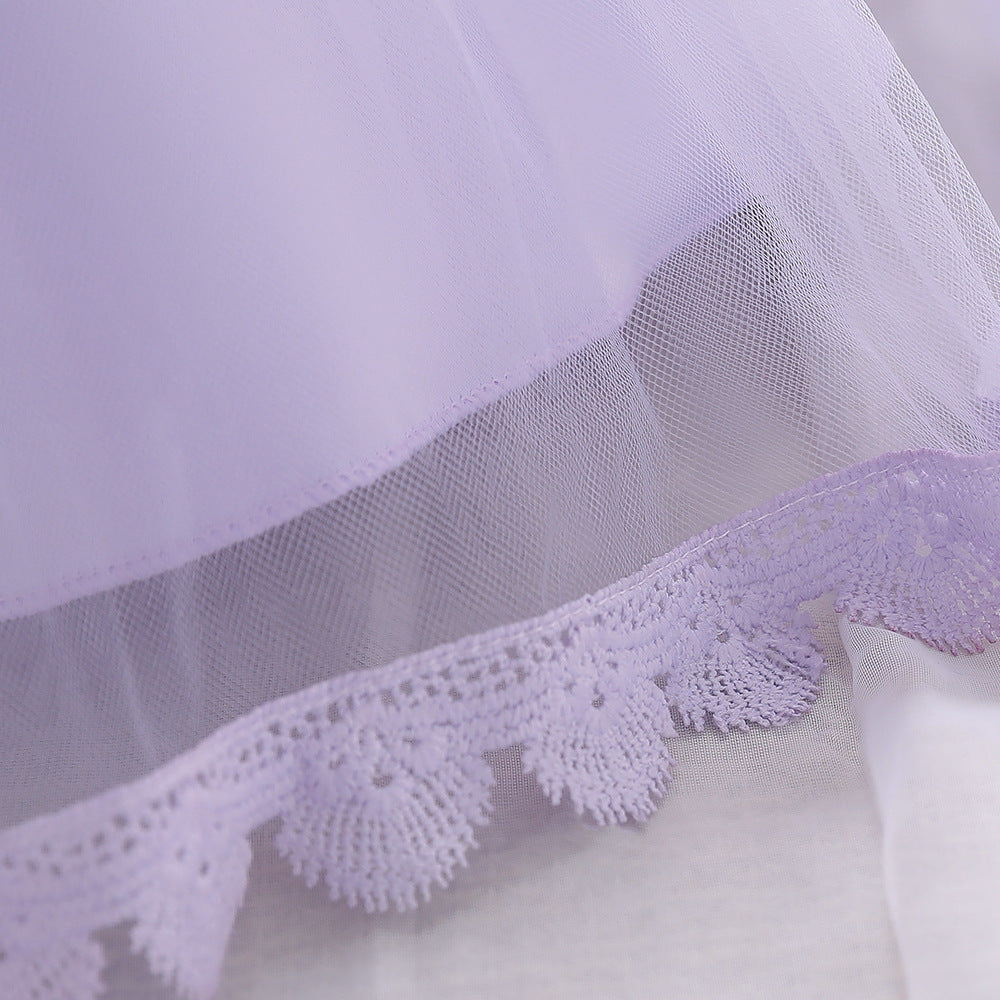 Puffy Princess Ball Gown Dress for Baby Girls – Lace & Tulle Party Wear