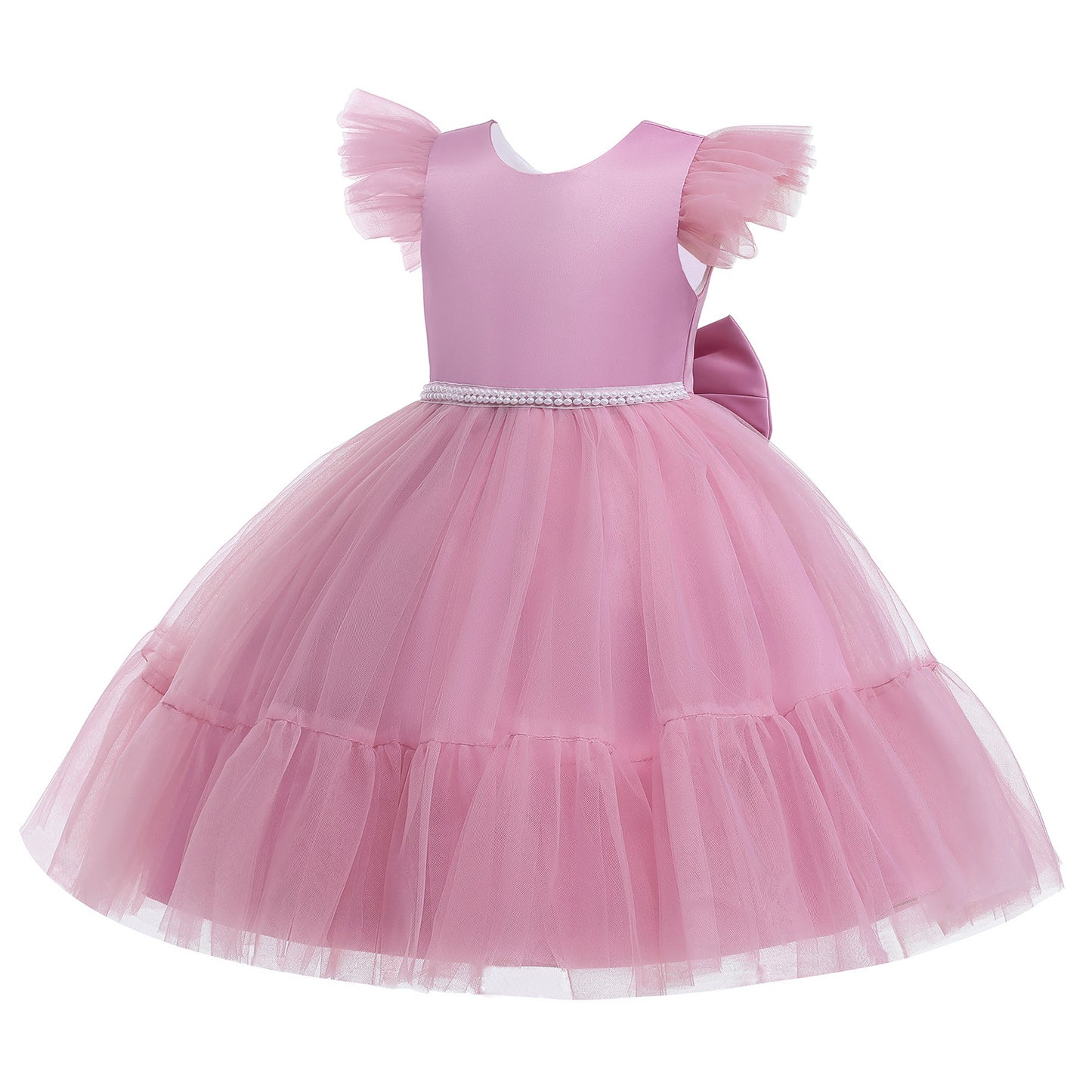 Puffy Ball Gown Princess Dress for Girls Ages 3-10 - Tulle & Satin Party Dress