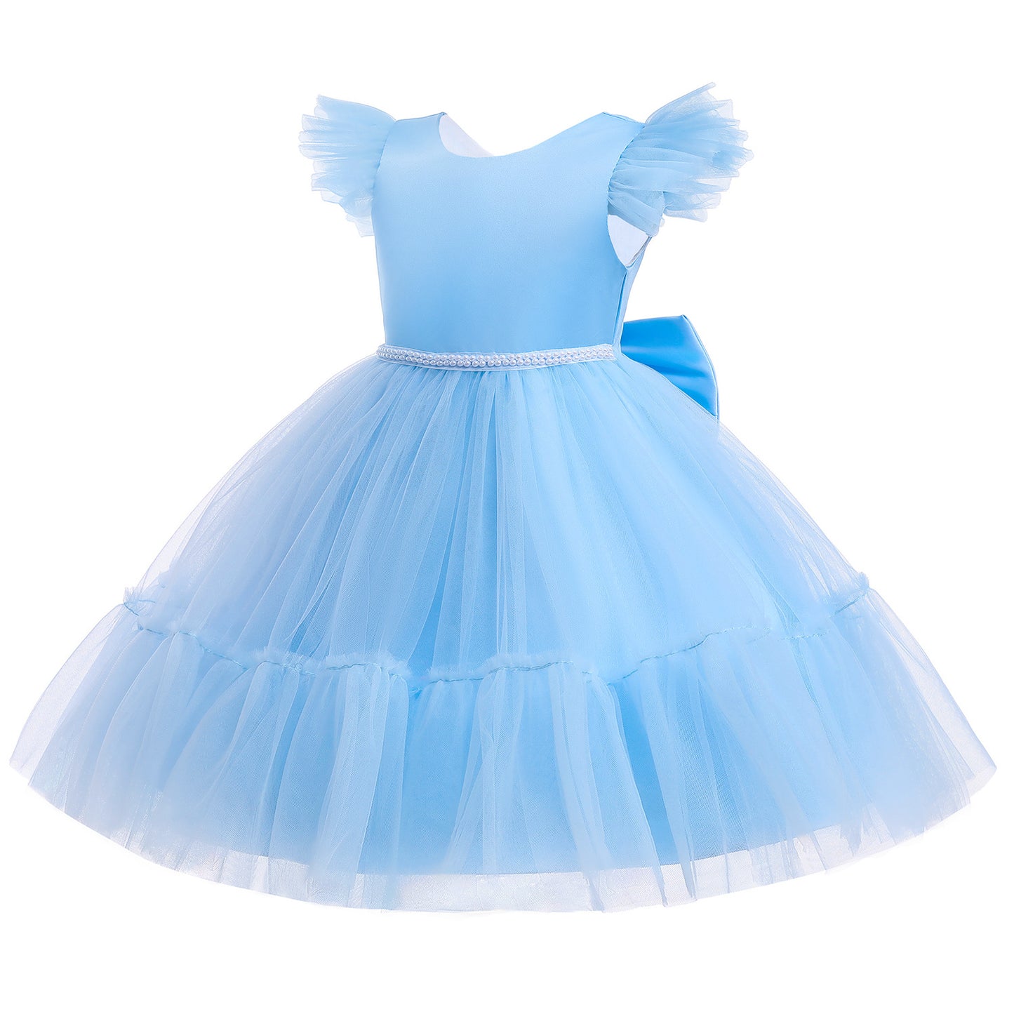 Puffy Ball Gown Princess Dress for Girls Ages 3-10 - Tulle & Satin Party Dress